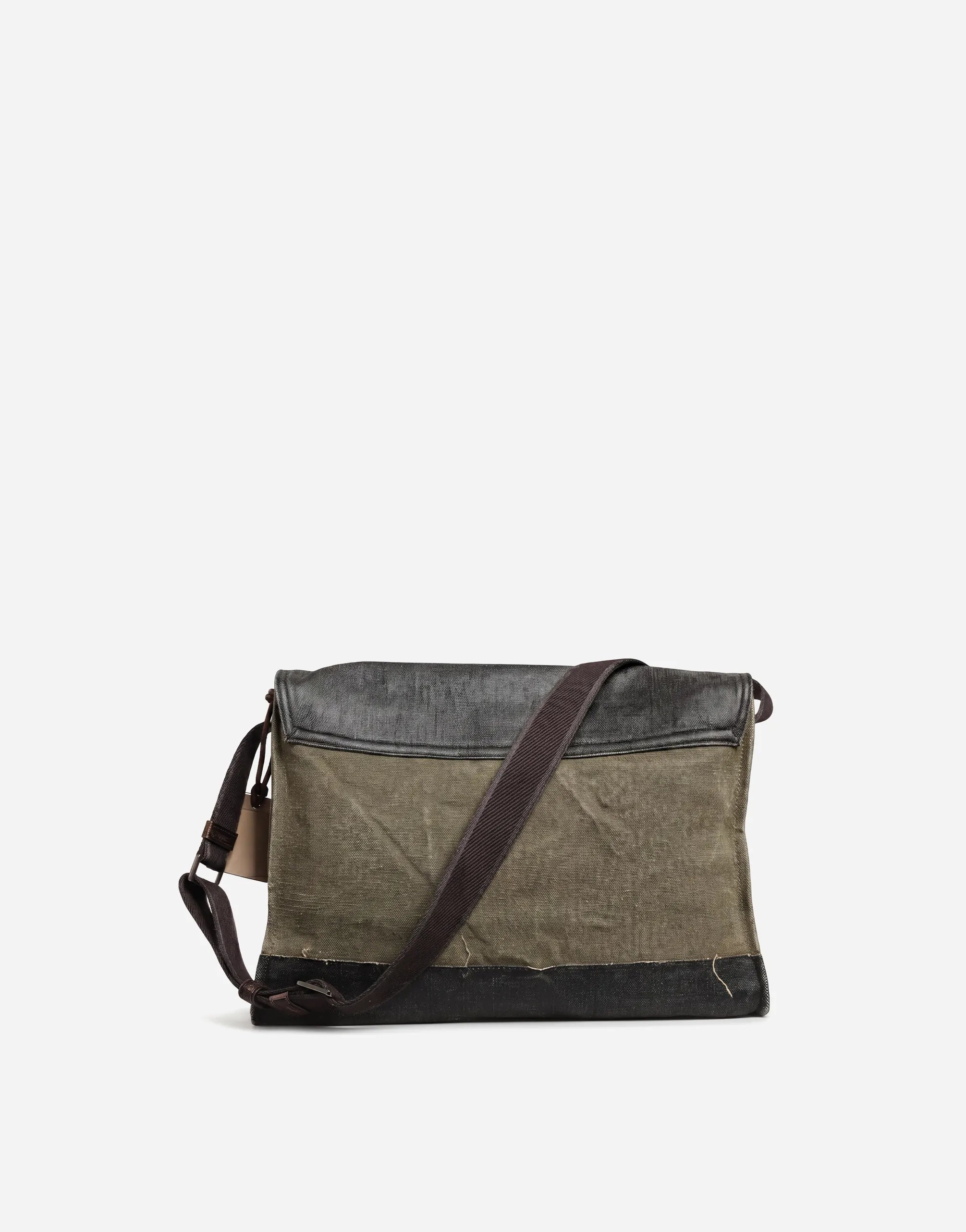 Dolce & Gabbana RE-EDITION Canvas Leather Messenger Shoulder Bag