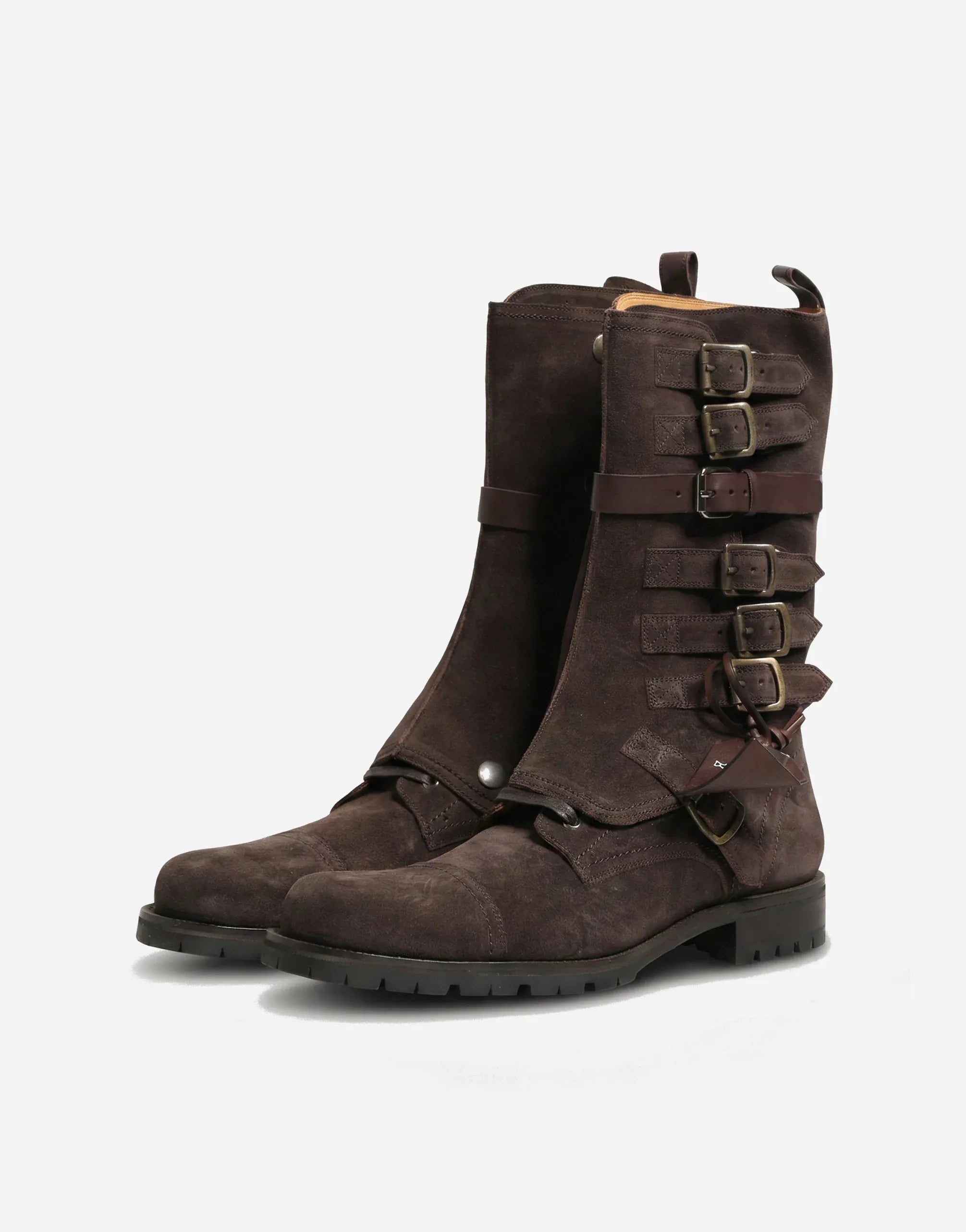 Dolce & Gabbana Re-Edition Suede Multi-Buckle Combat Boots