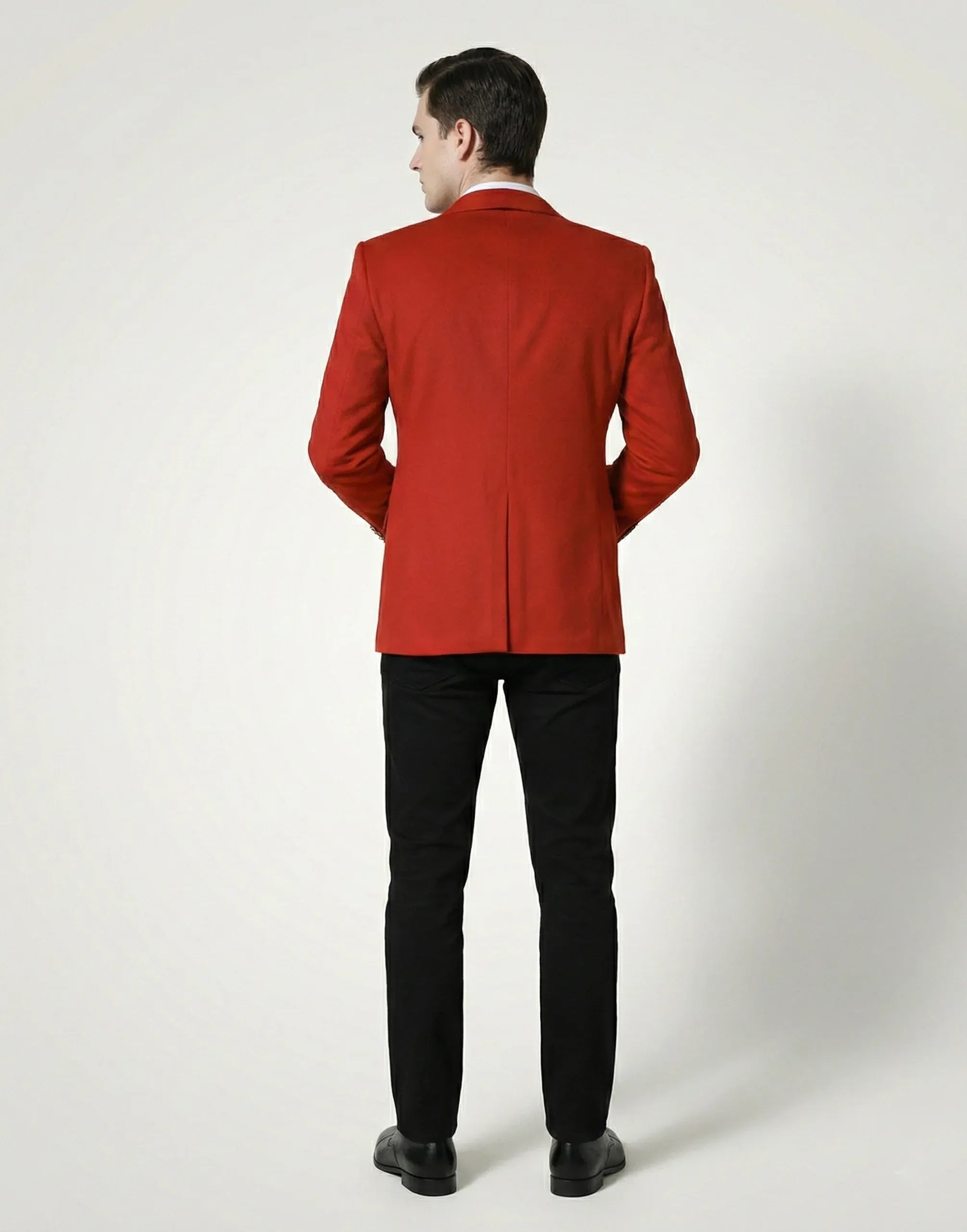 Dolce & Gabbana Red Cashmere Single-Breasted Blazer