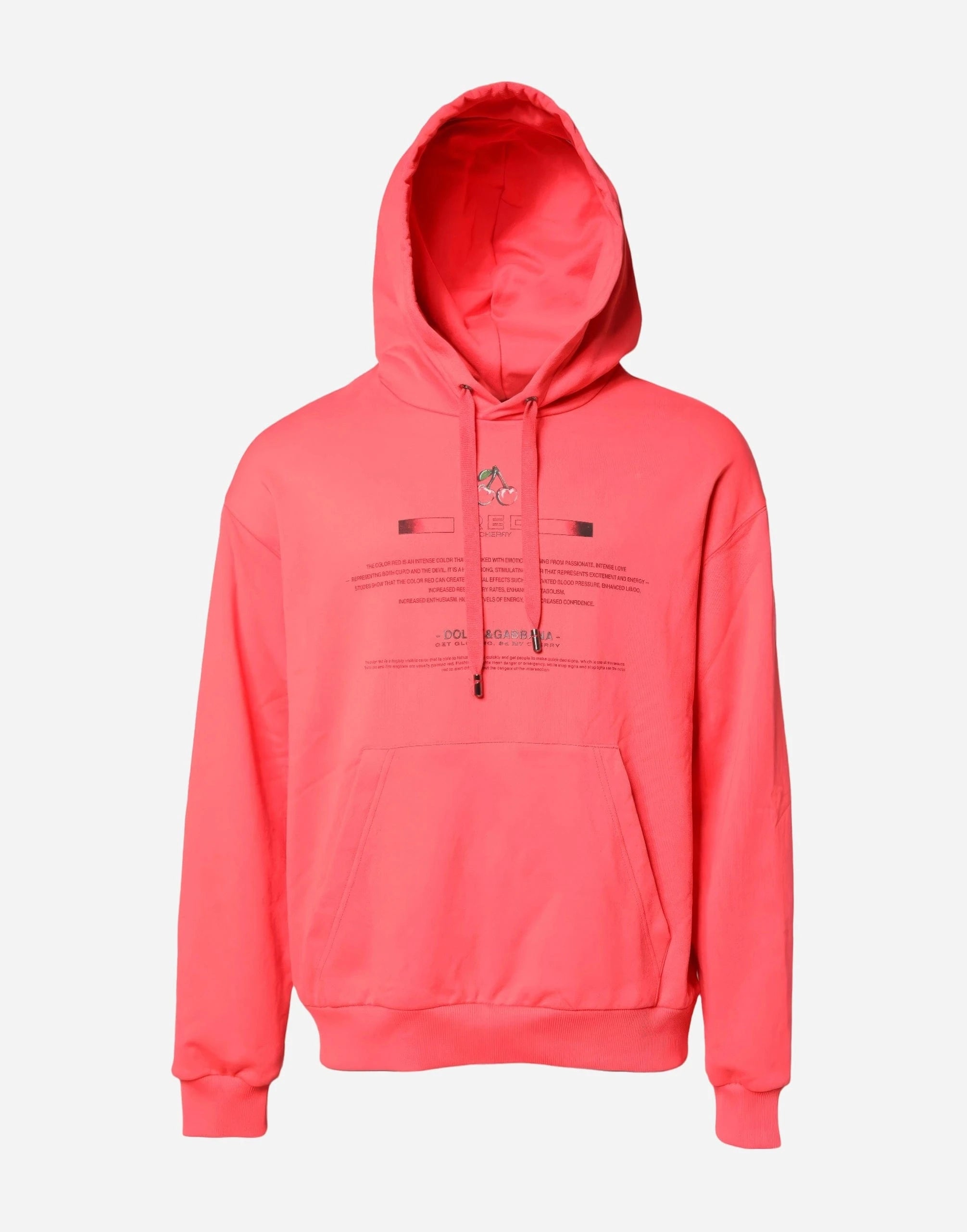 Dolce & Gabbana Red Cherry Cotton Hoodie