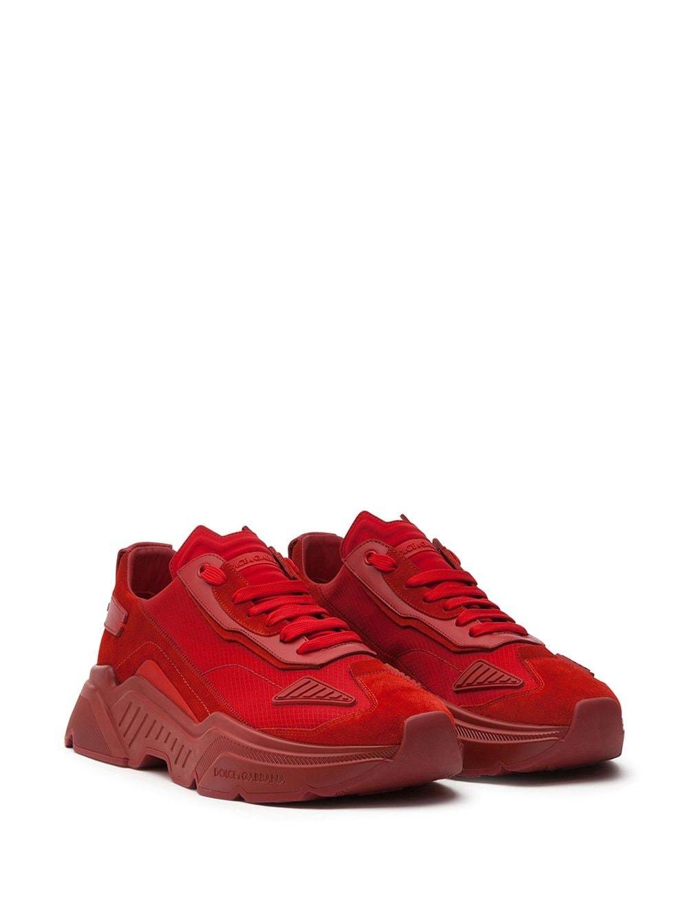Dolce & Gabbana Red Daymaster Knit Sneakers