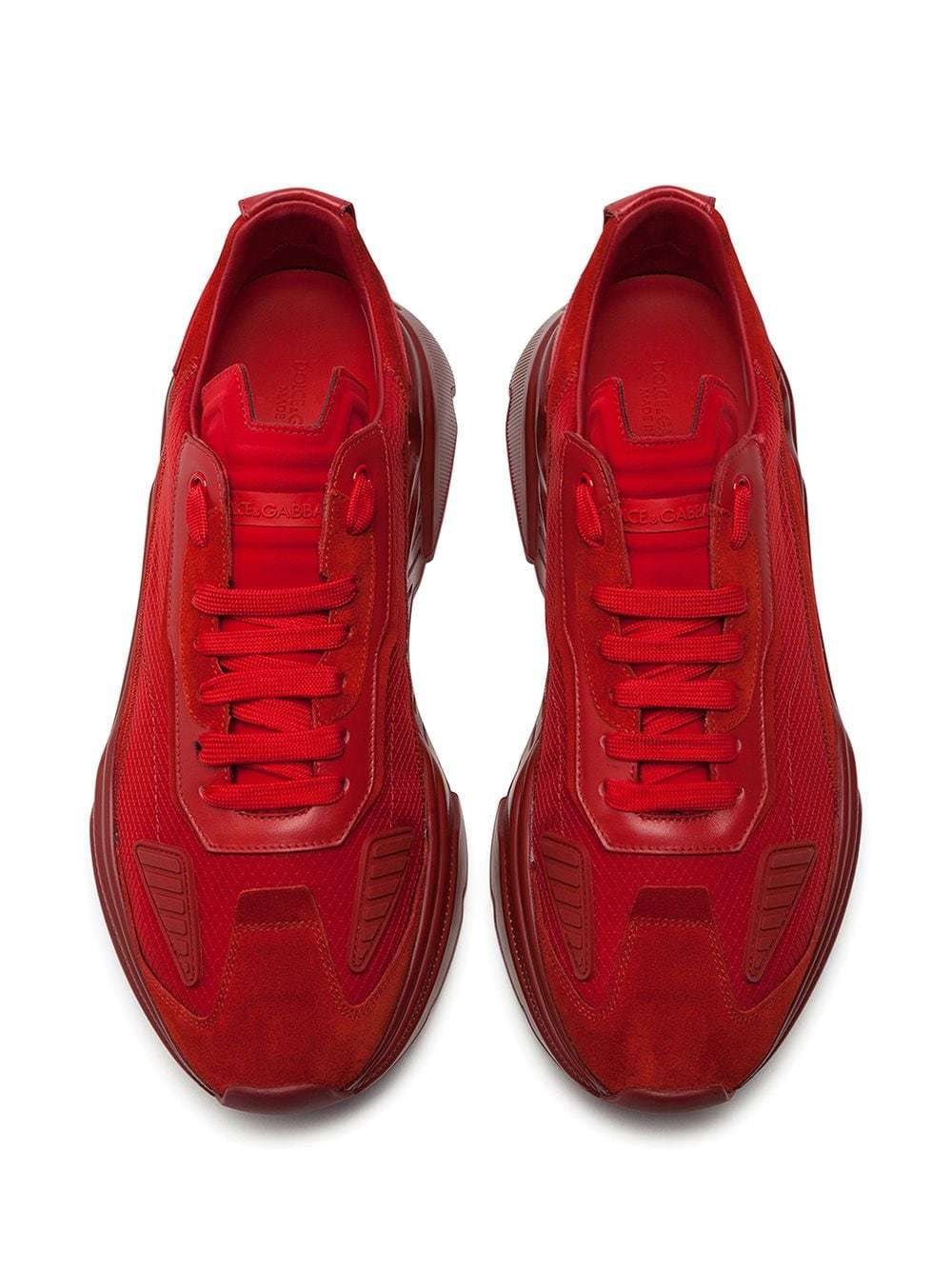 Dolce & Gabbana Red Daymaster Knit Sneakers