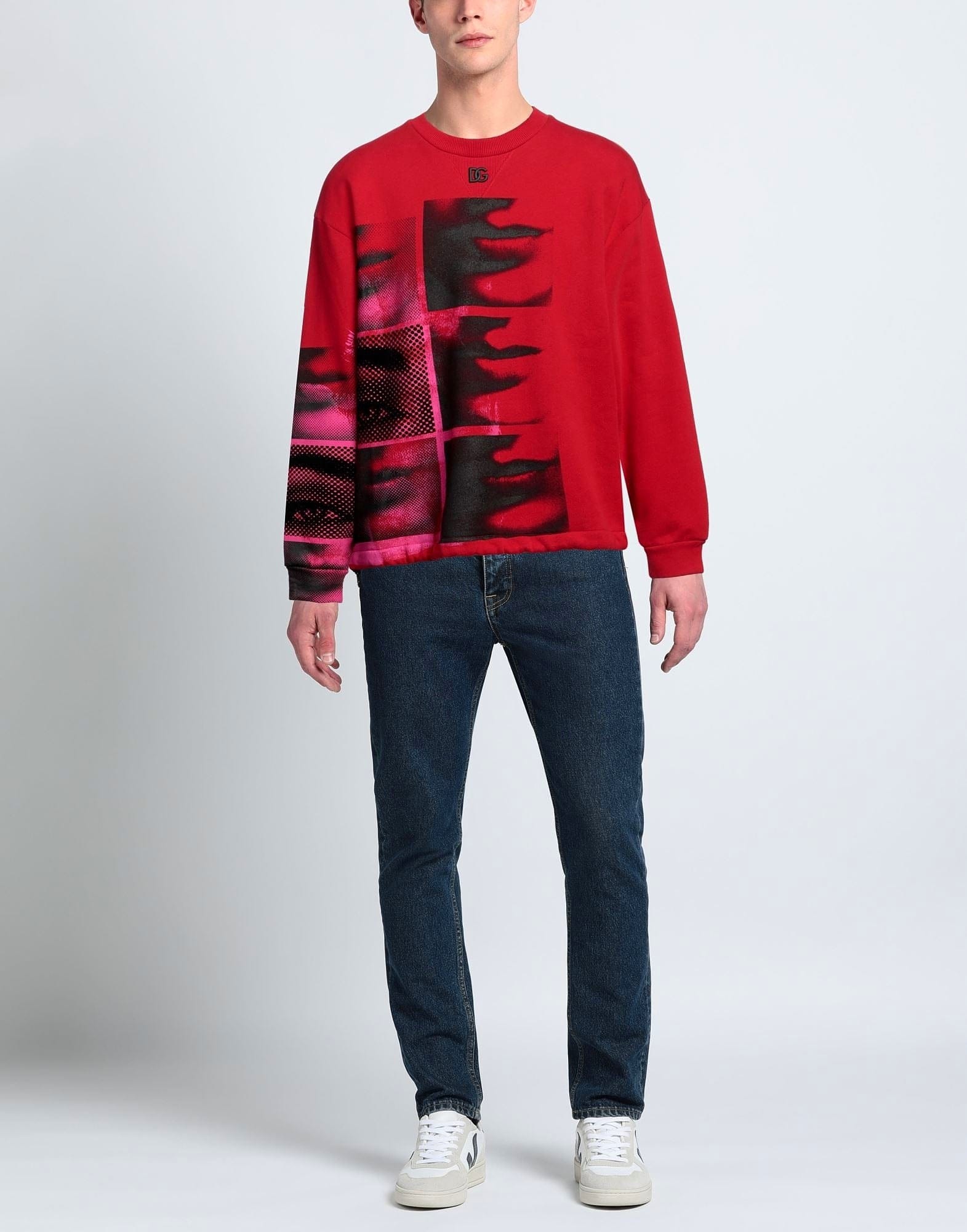 Dolce & Gabbana Red Graphic Sweatshirt