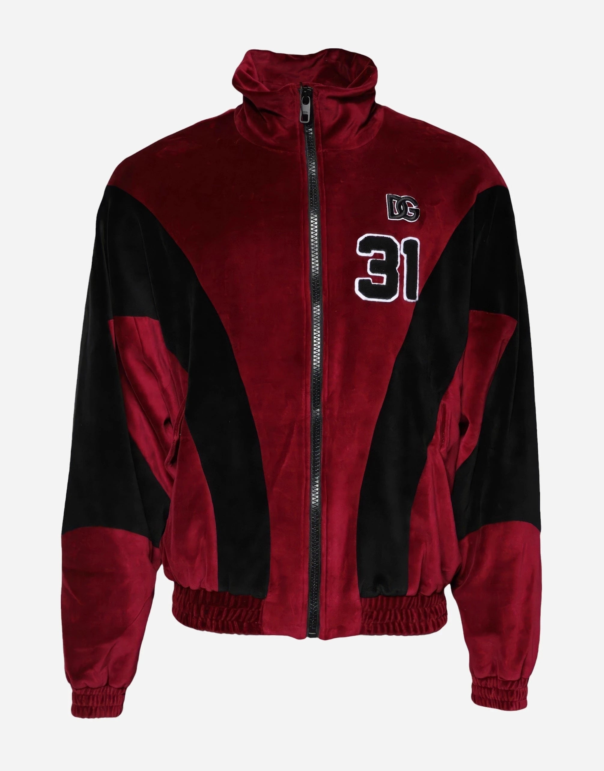 Dolce & Gabbana Red Logo Bomber Jacket