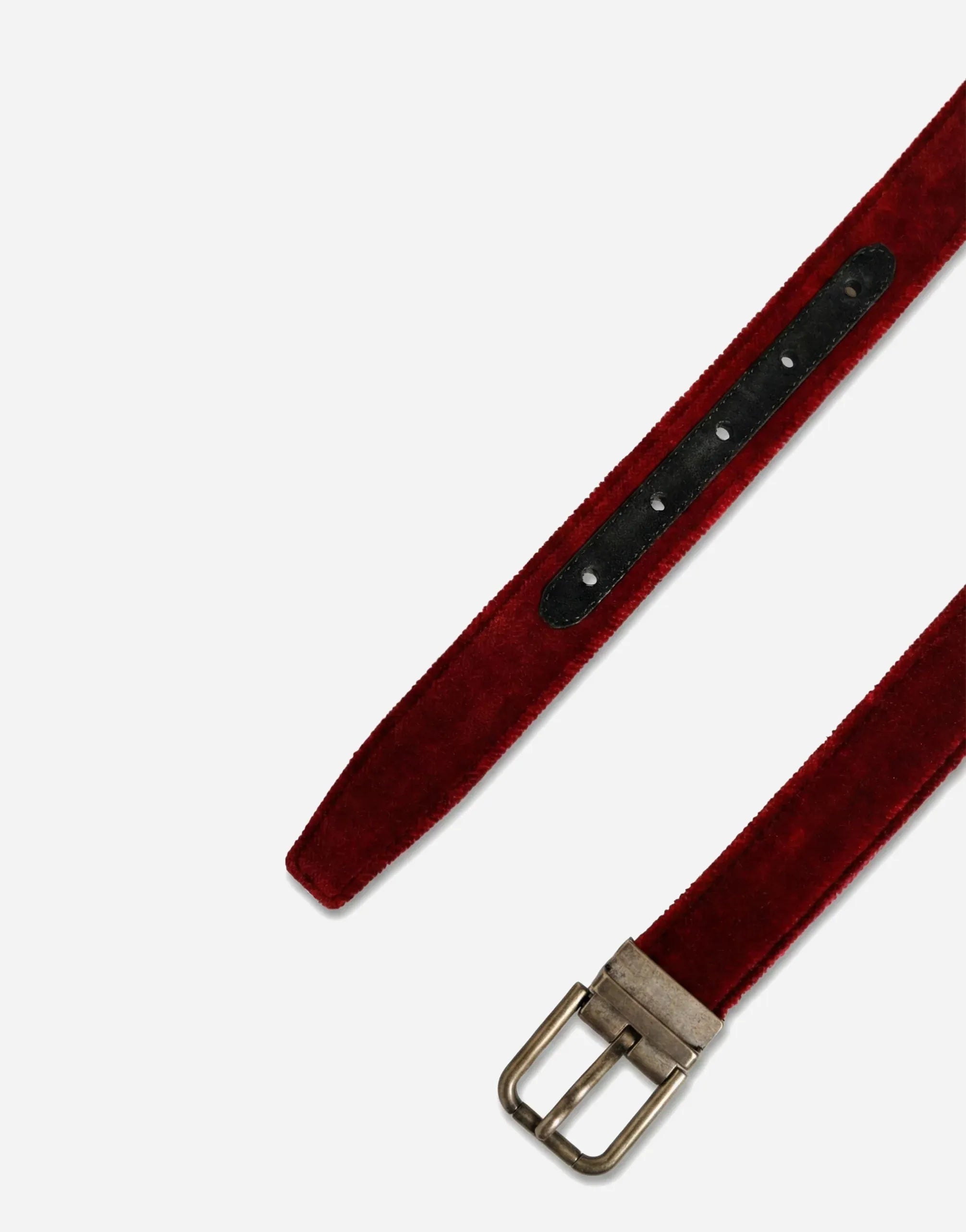 Dolce & Gabbana Red Velvet Belt