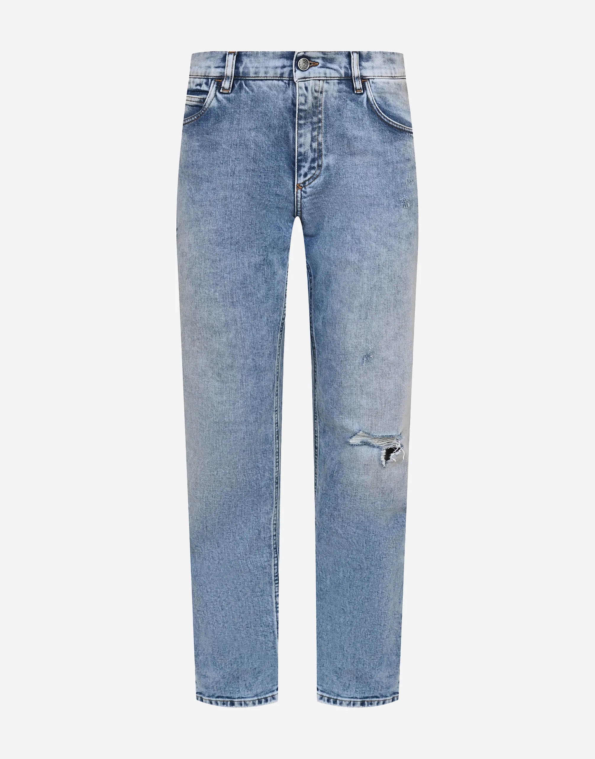 Dolce & Gabbana Dolce & Gabbana Regular Fit Distressed Denim Jeans