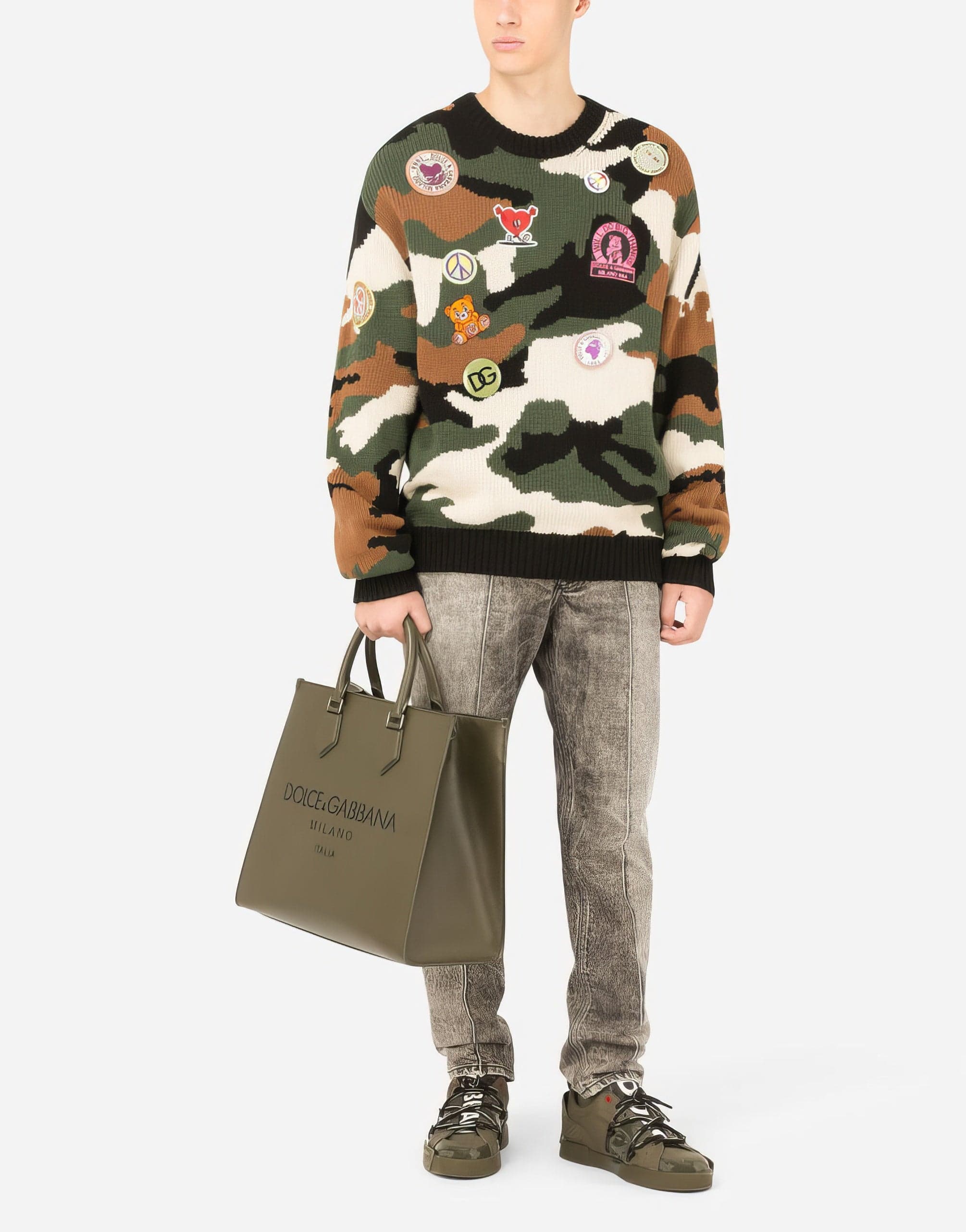 Dolce & Gabbana Regular-Fit Patchwork Jeans