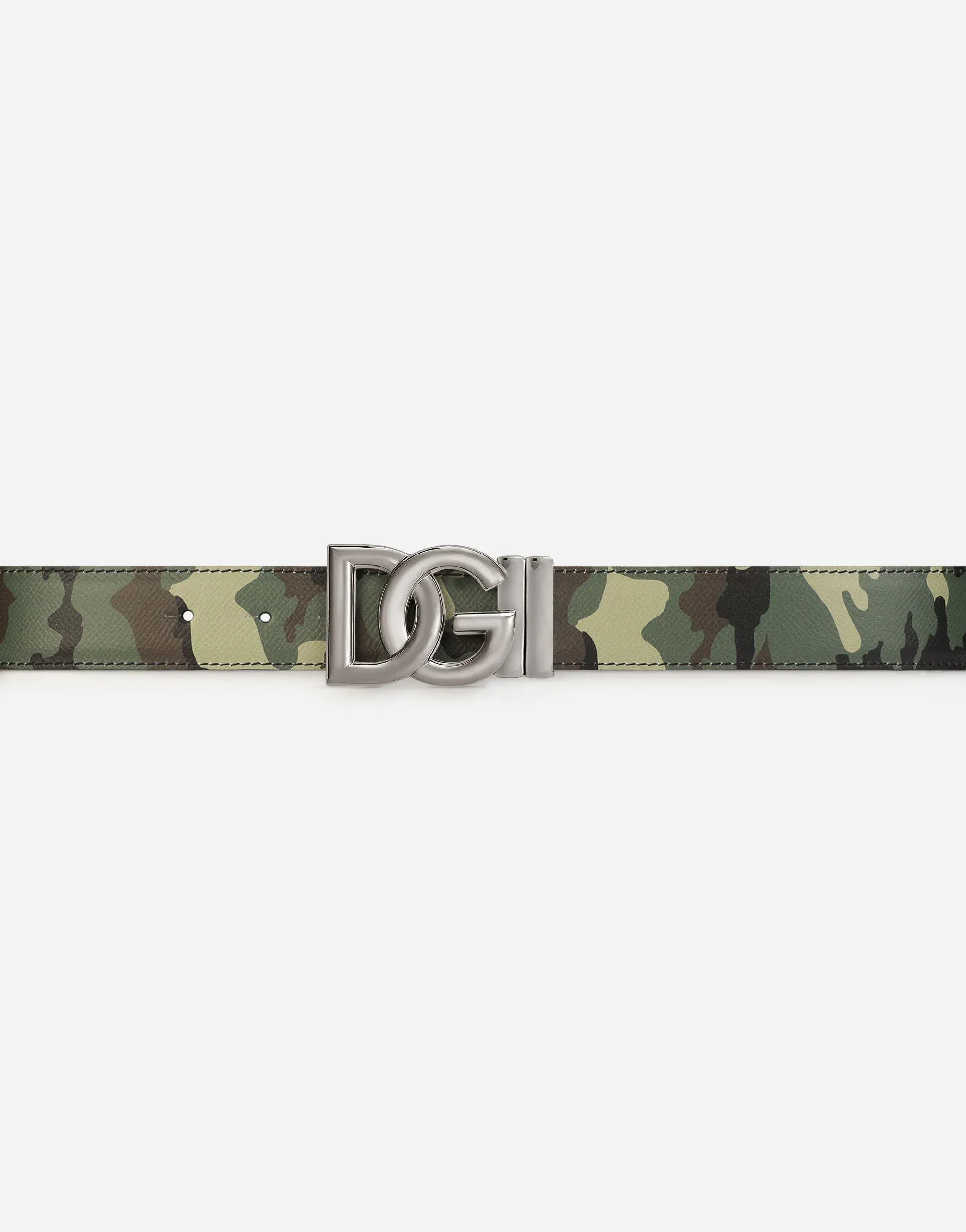 Dolce & Gabbana Reversible Camouflage-Print Leather Belt
