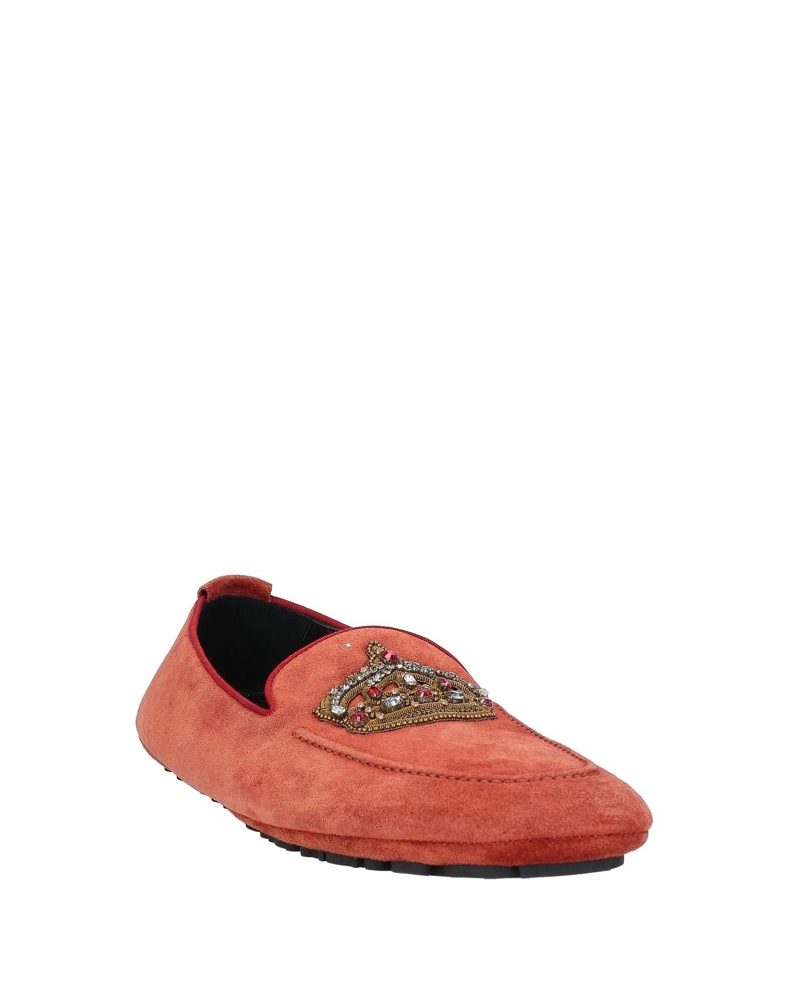 Dolce & Gabbana Rhinestone-Embellished Crown Suede Loafers