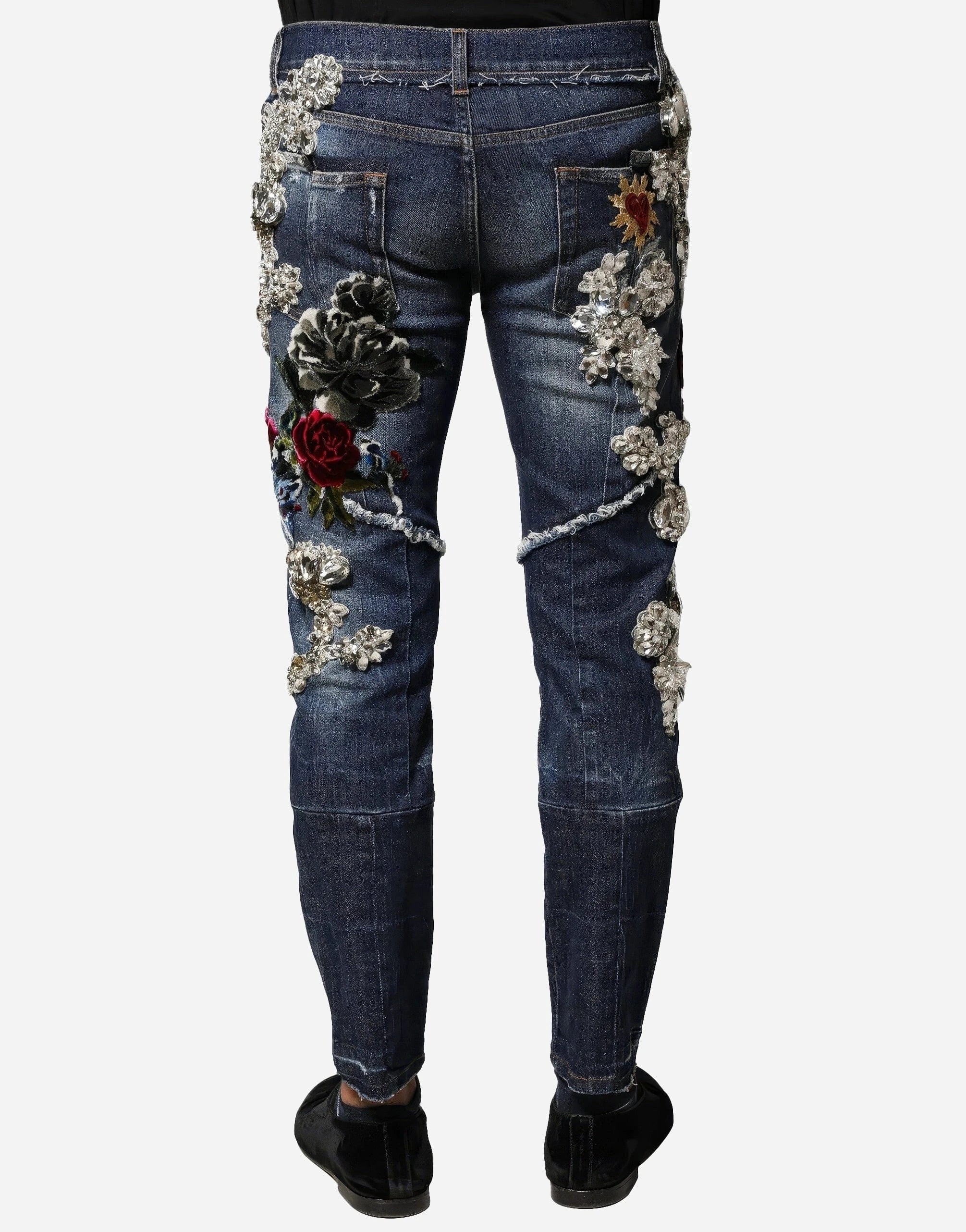 Dolce & Gabbana Rhinestone-Embellished Runway Jeans