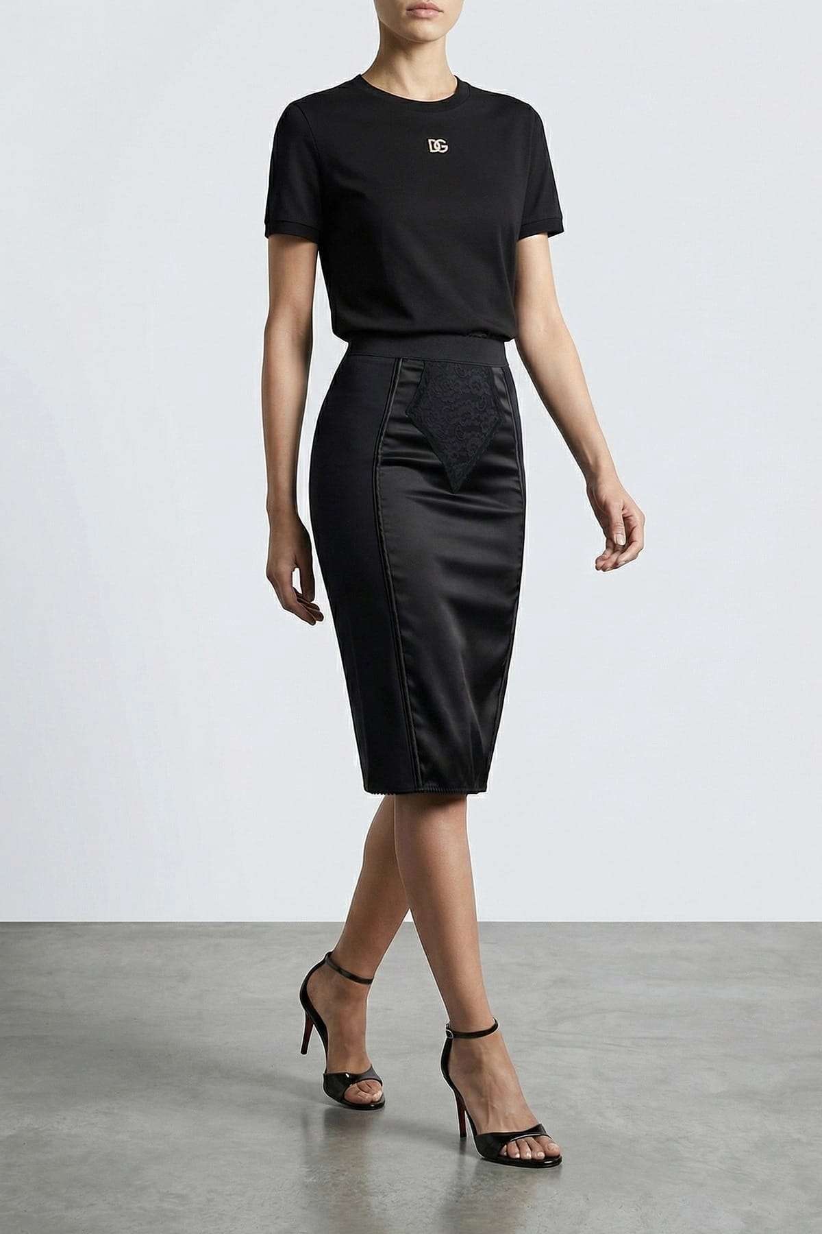 Dolce & Gabbana Camiseta com Logo em Strass - alternate view