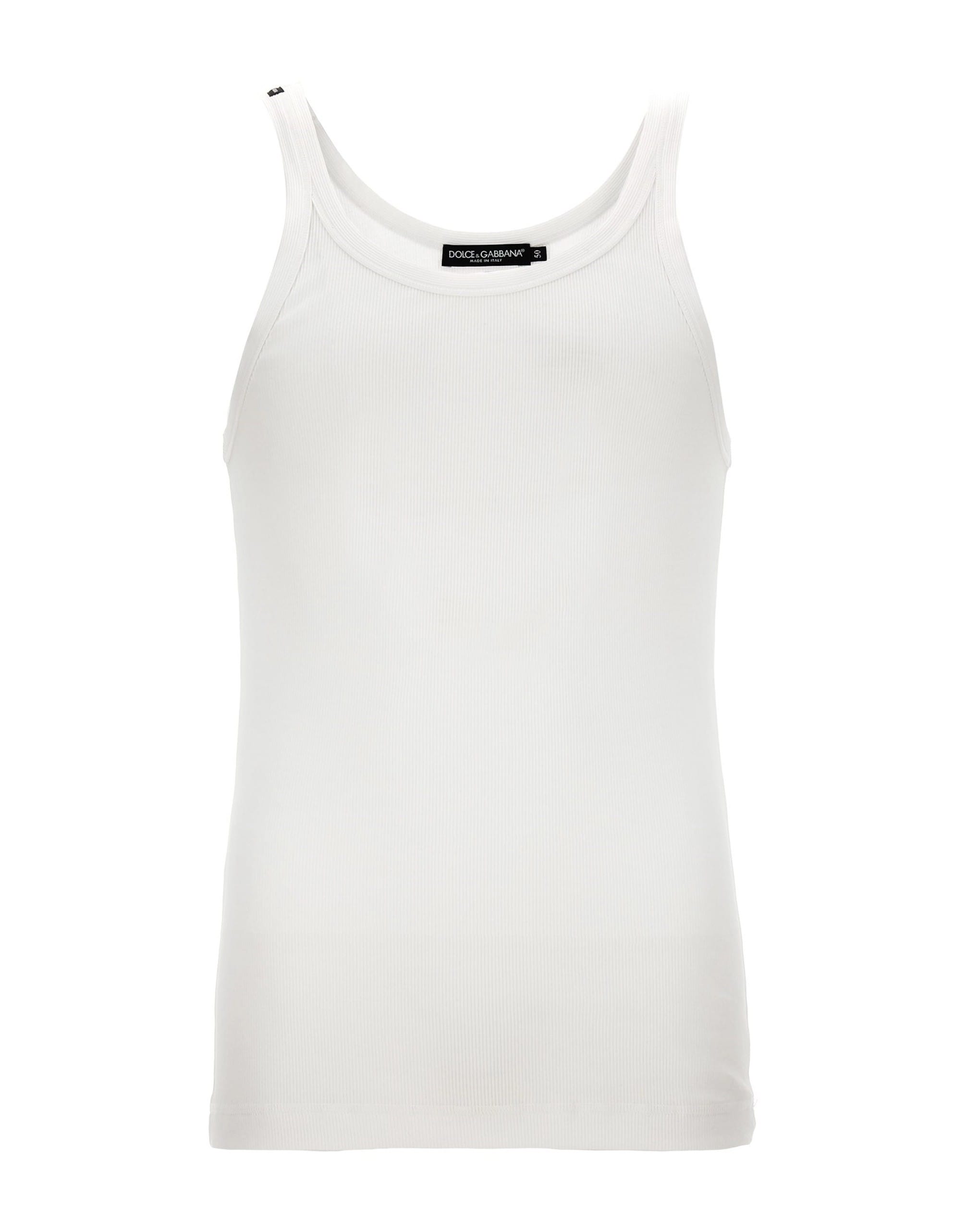 Dolce & Gabbana Dolce & Gabbana Ribbed Cotton Tank Top