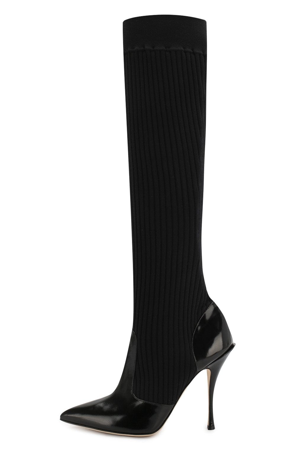 Dolce & Gabbana Ribbed-Knit Boots