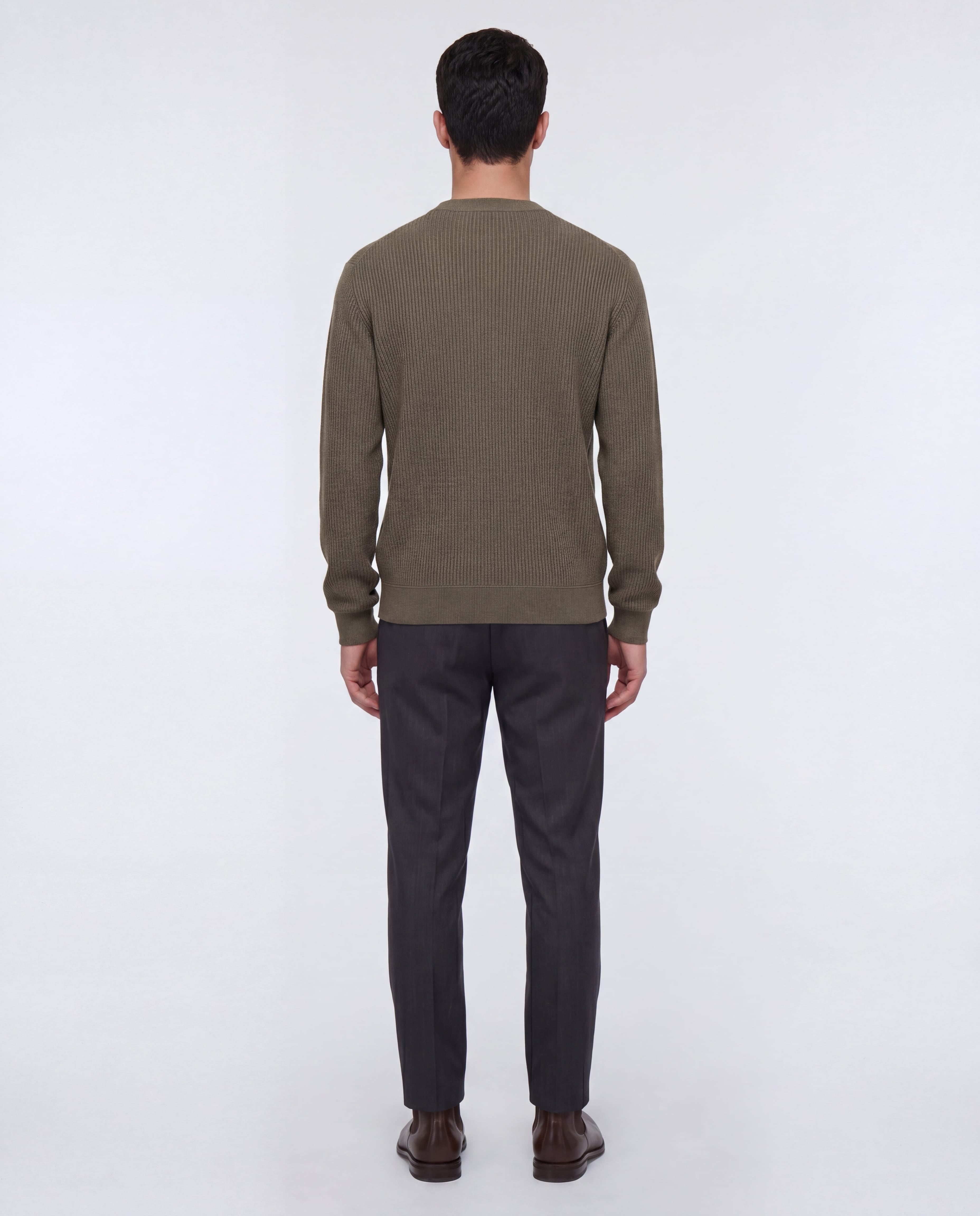 Dolce & Gabbana Ribbed Knit Crew Neck Sweater