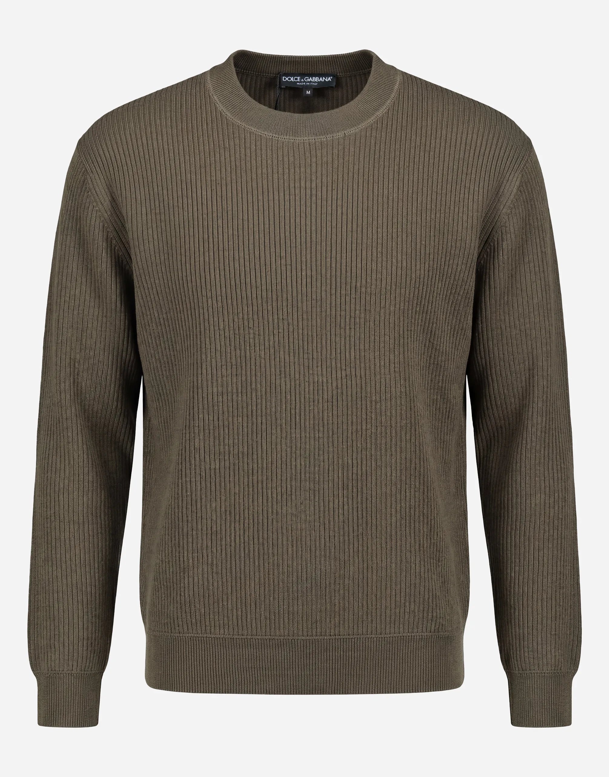 Dolce & Gabbana Ribbed Knit Crew Neck Sweater