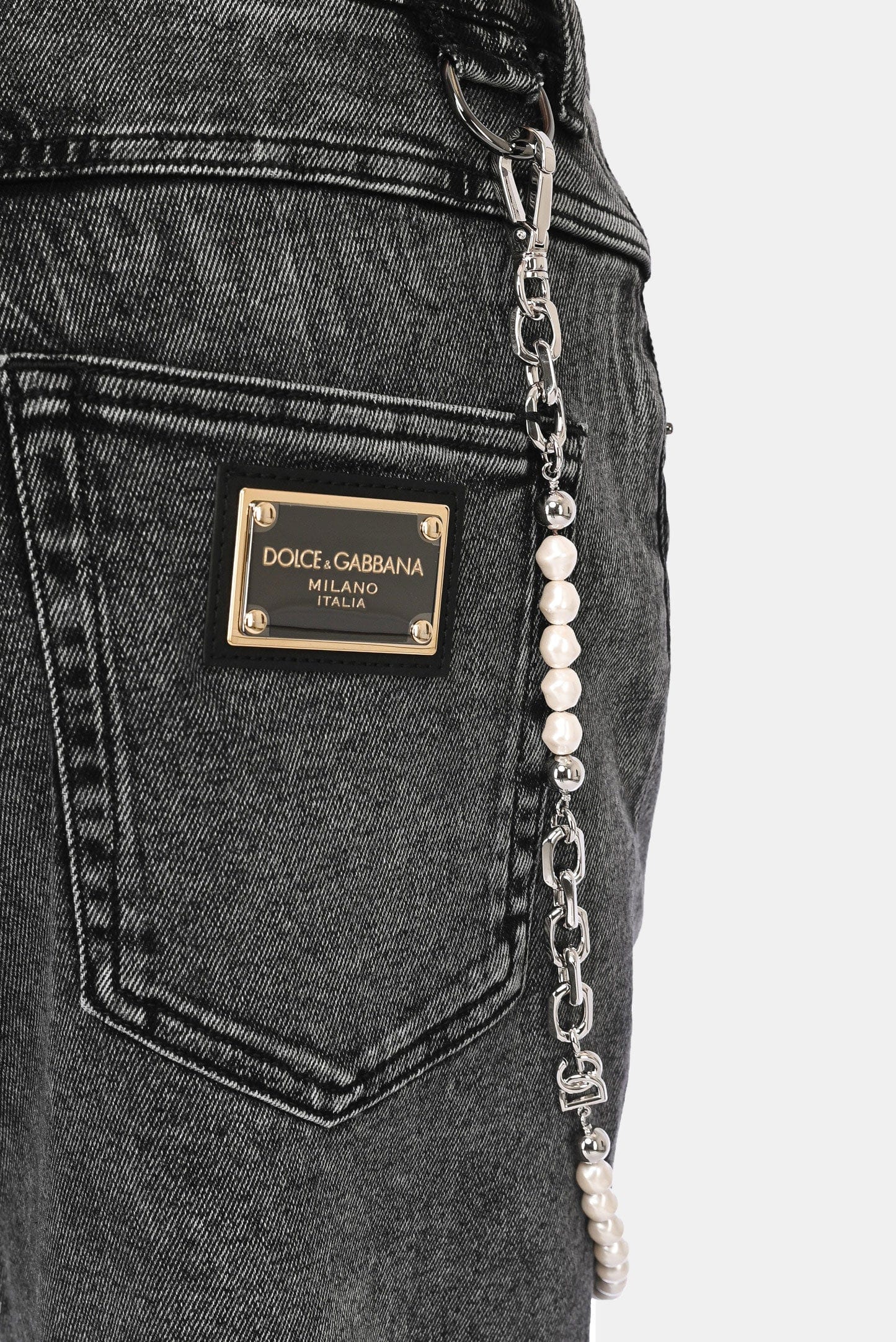 Dolce & Gabbana Ripped Straight Leg Jeans