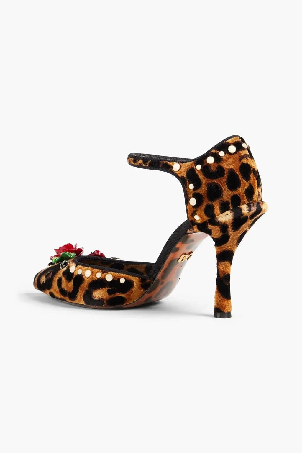 Dolce & Gabbana Rose-Appliqué Leopard Pumps