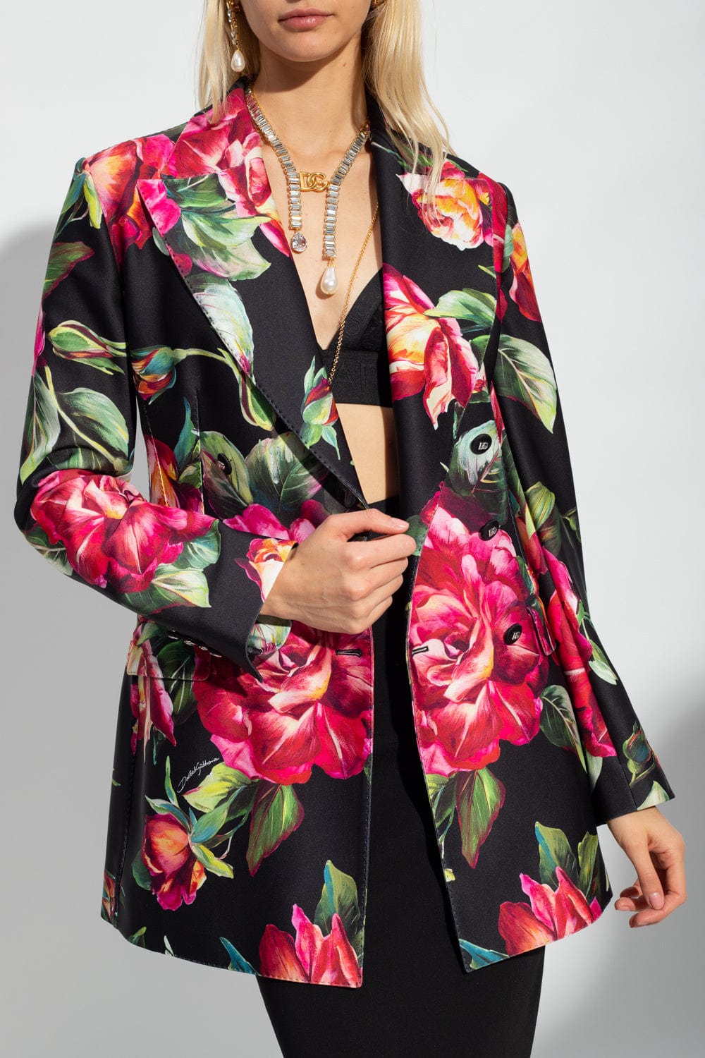 Dolce & Gabbana Rose-Print Blazer