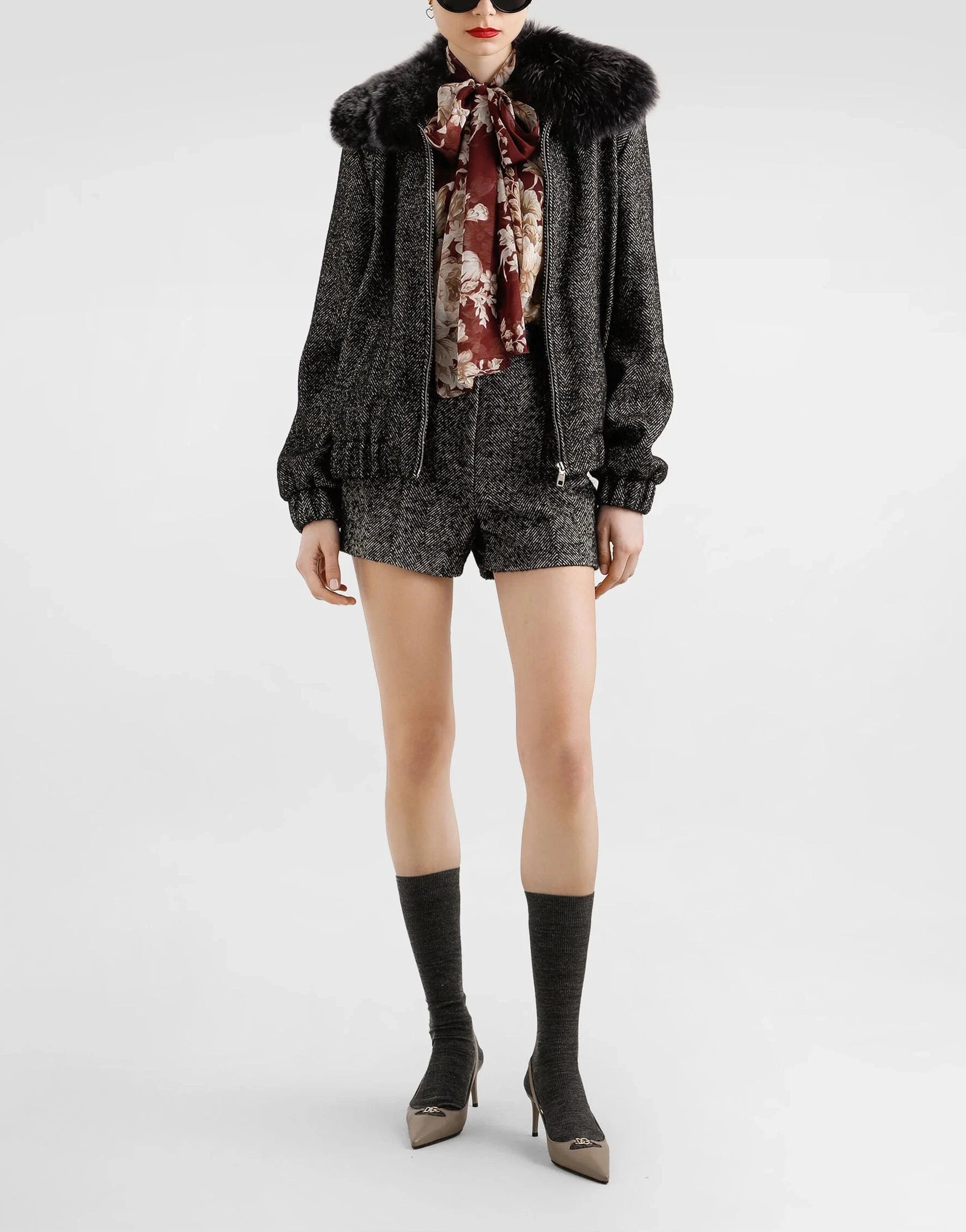 Dolce & Gabbana Rose-Print Chiffon Shirt