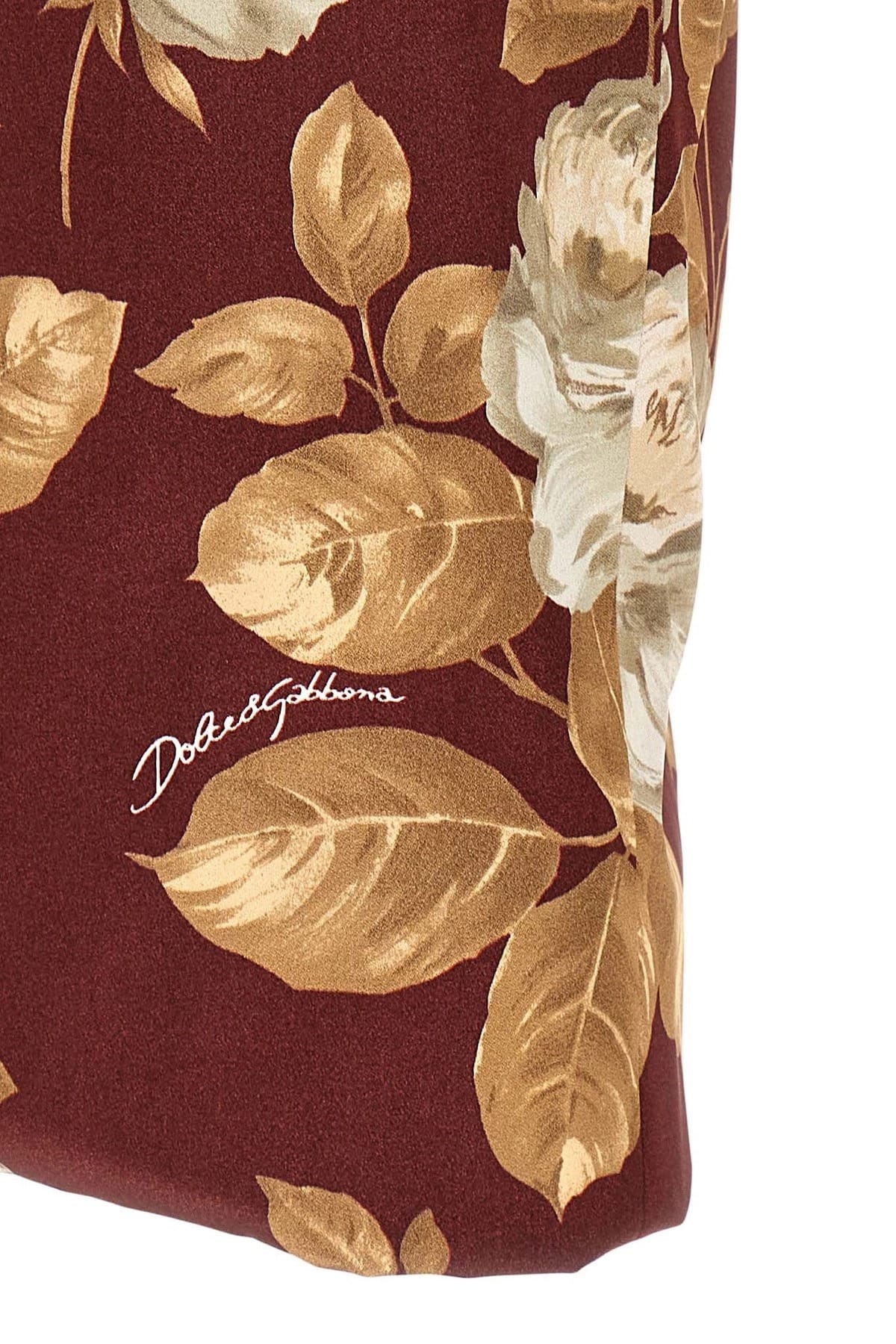 Dolce & Gabbana Dolce & Gabbana Rose Print Midi Dress