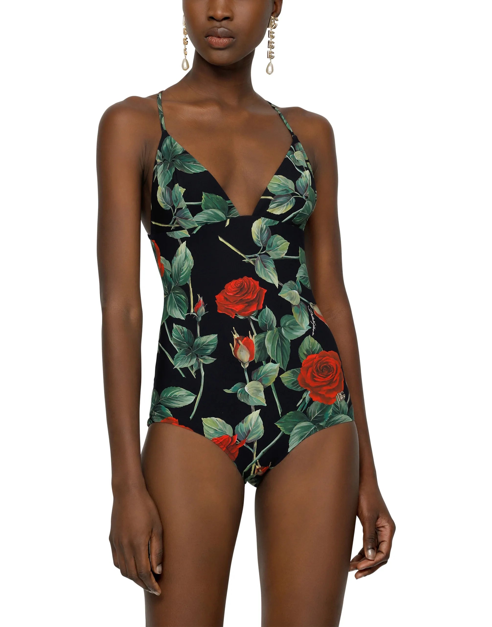 Dolce & Gabbana Dolce & Gabbana Rose-Print One-Piece Swimsuit