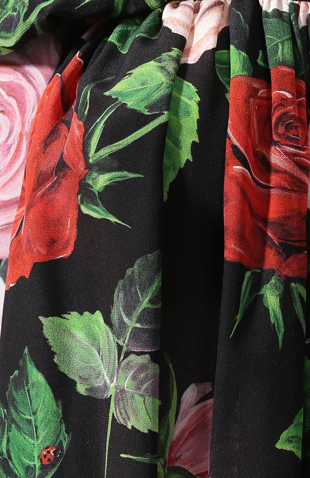 Dolce & Gabbana Rose Print Silk Blouse