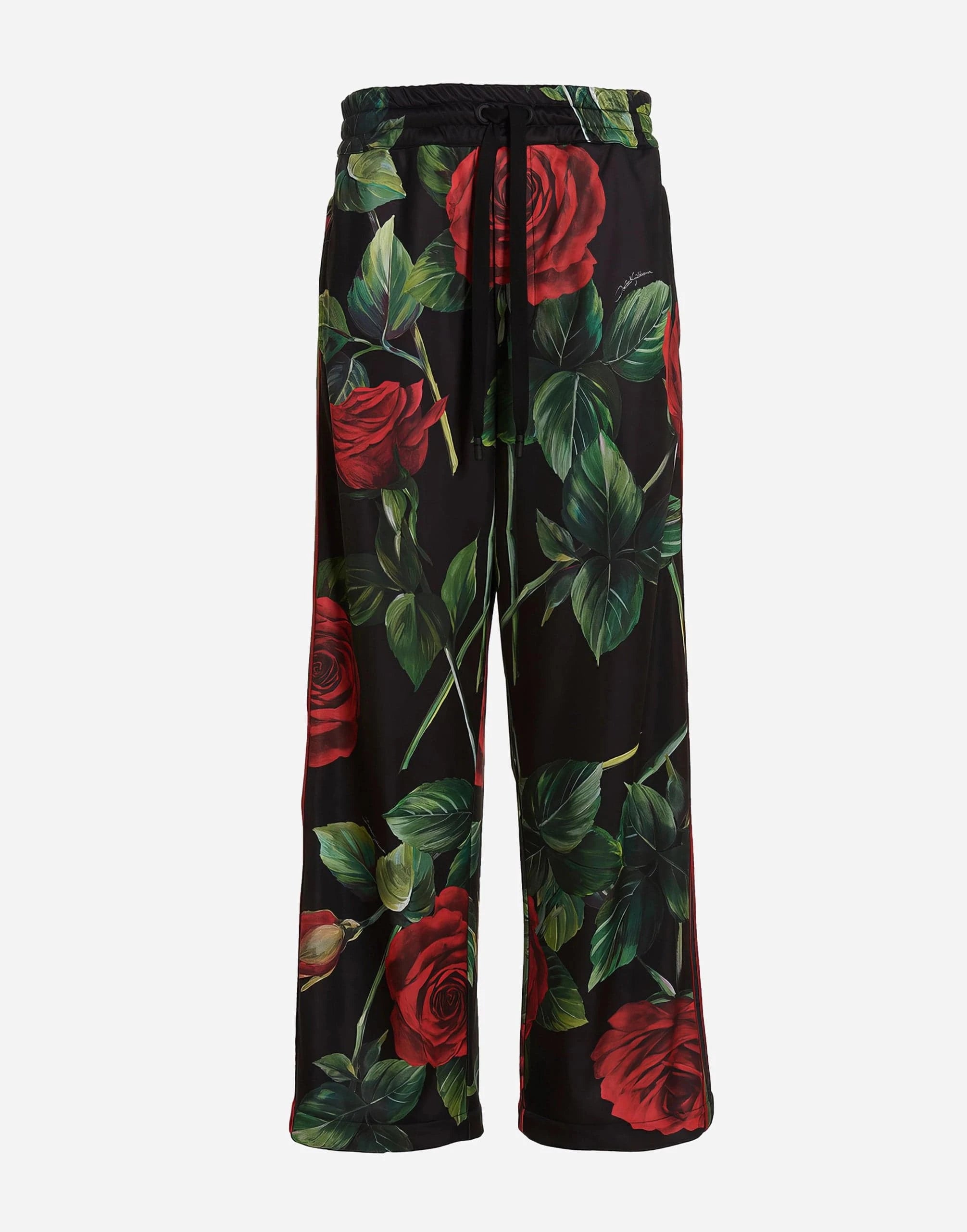 Dolce & Gabbana Rose-Printed Straight Jogging Pants