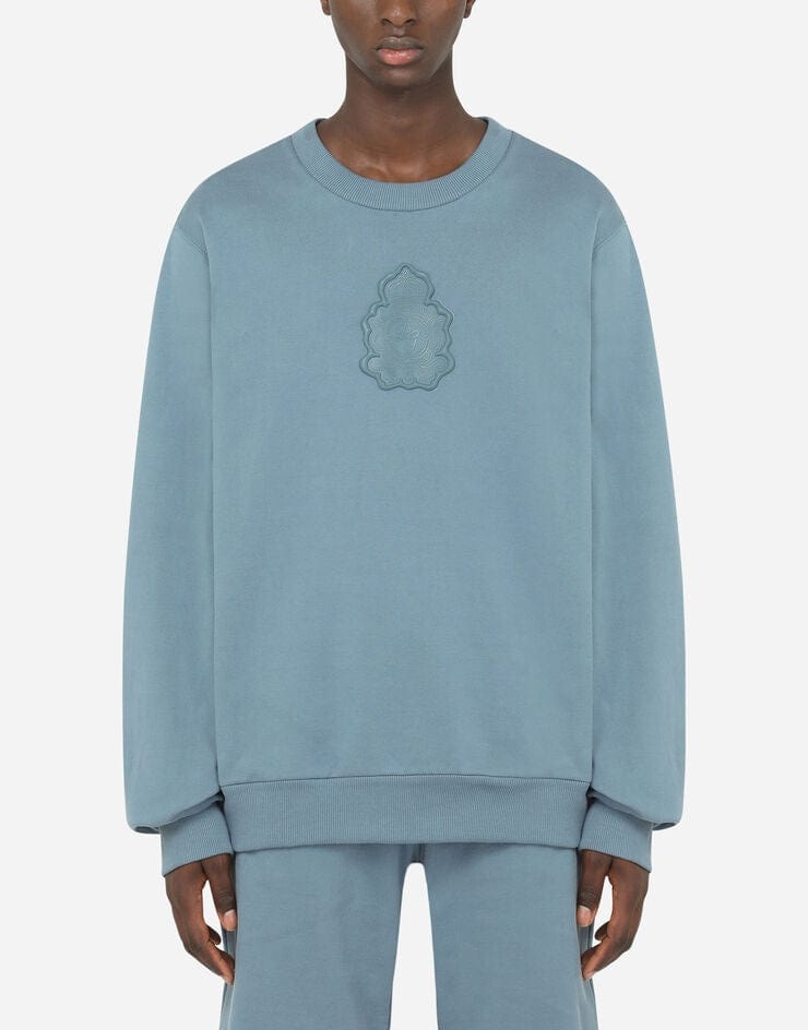 Dolce & Gabbana Rubberized Patch Jersey Sweatshirt