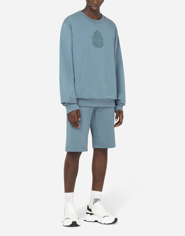 Dolce & Gabbana Rubberized Patch Jersey Sweatshirt