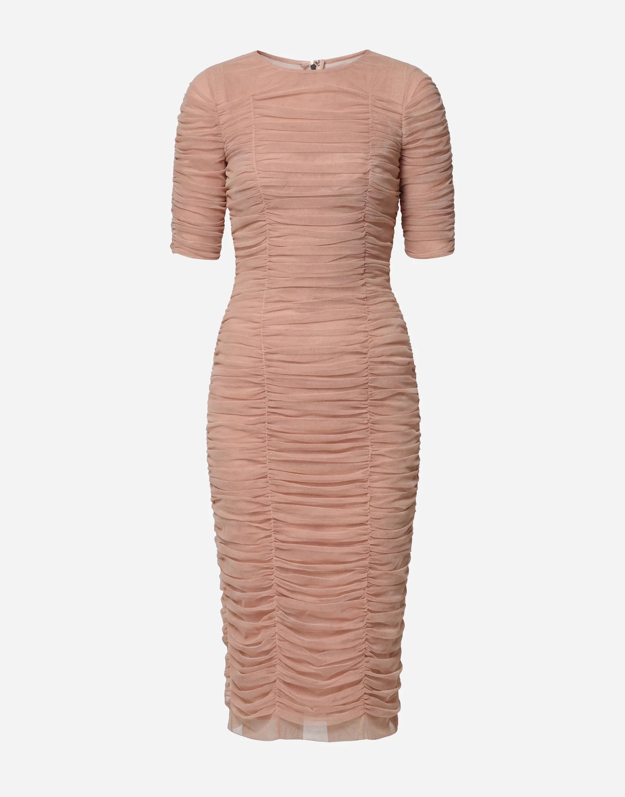 Dolce & Gabbana Dolce & Gabbana Ruched Mesh Midi Dress