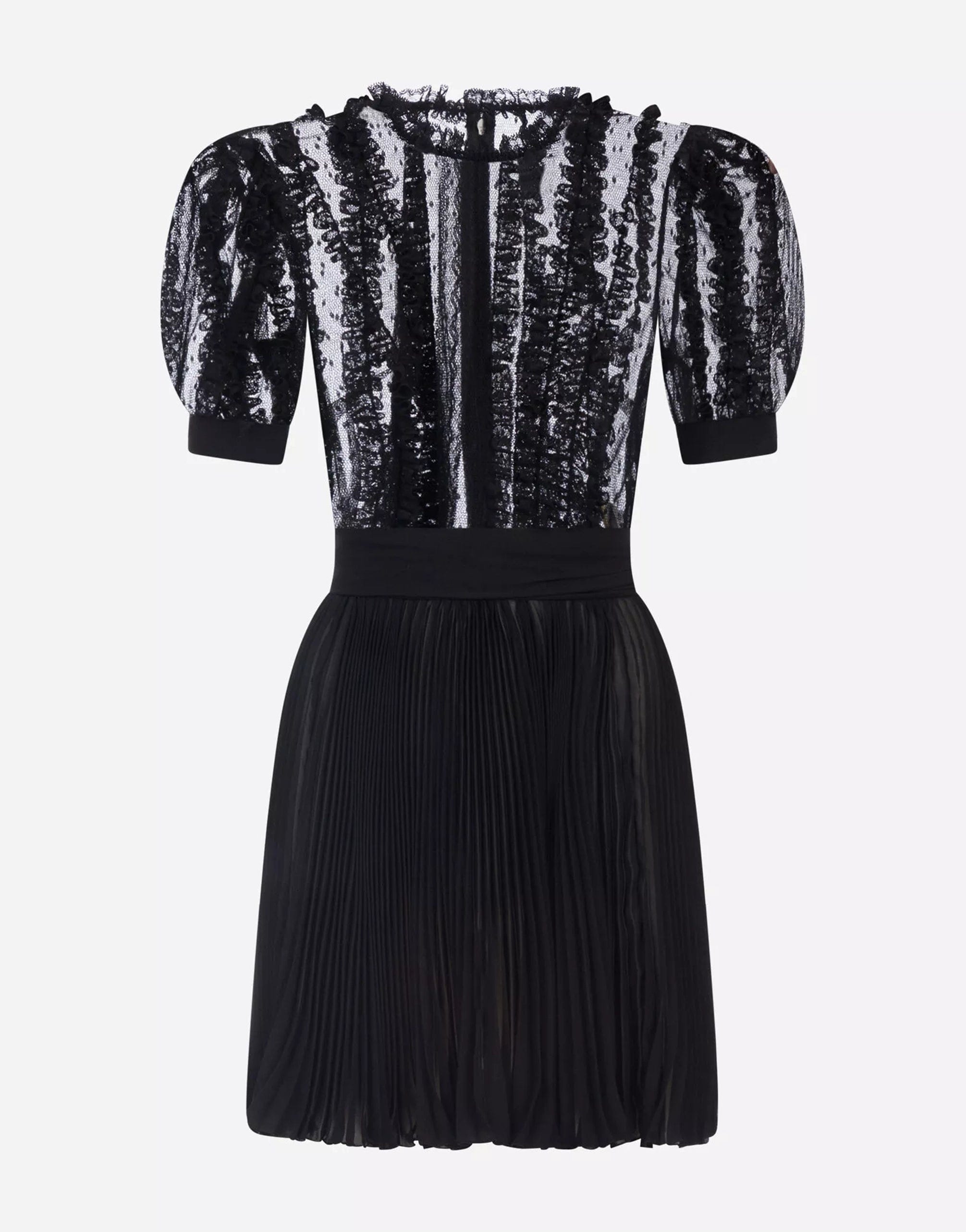 Dolce & Gabbana Ruched Puff-Sleeve Mini Dress