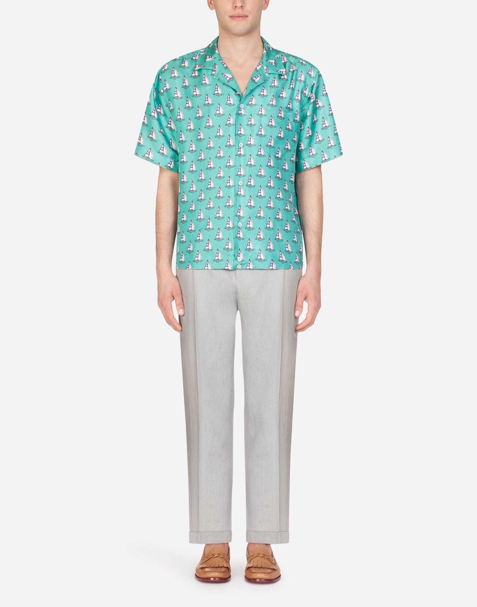 Dolce & Gabbana Sailboat-Print Hawaii Shirt