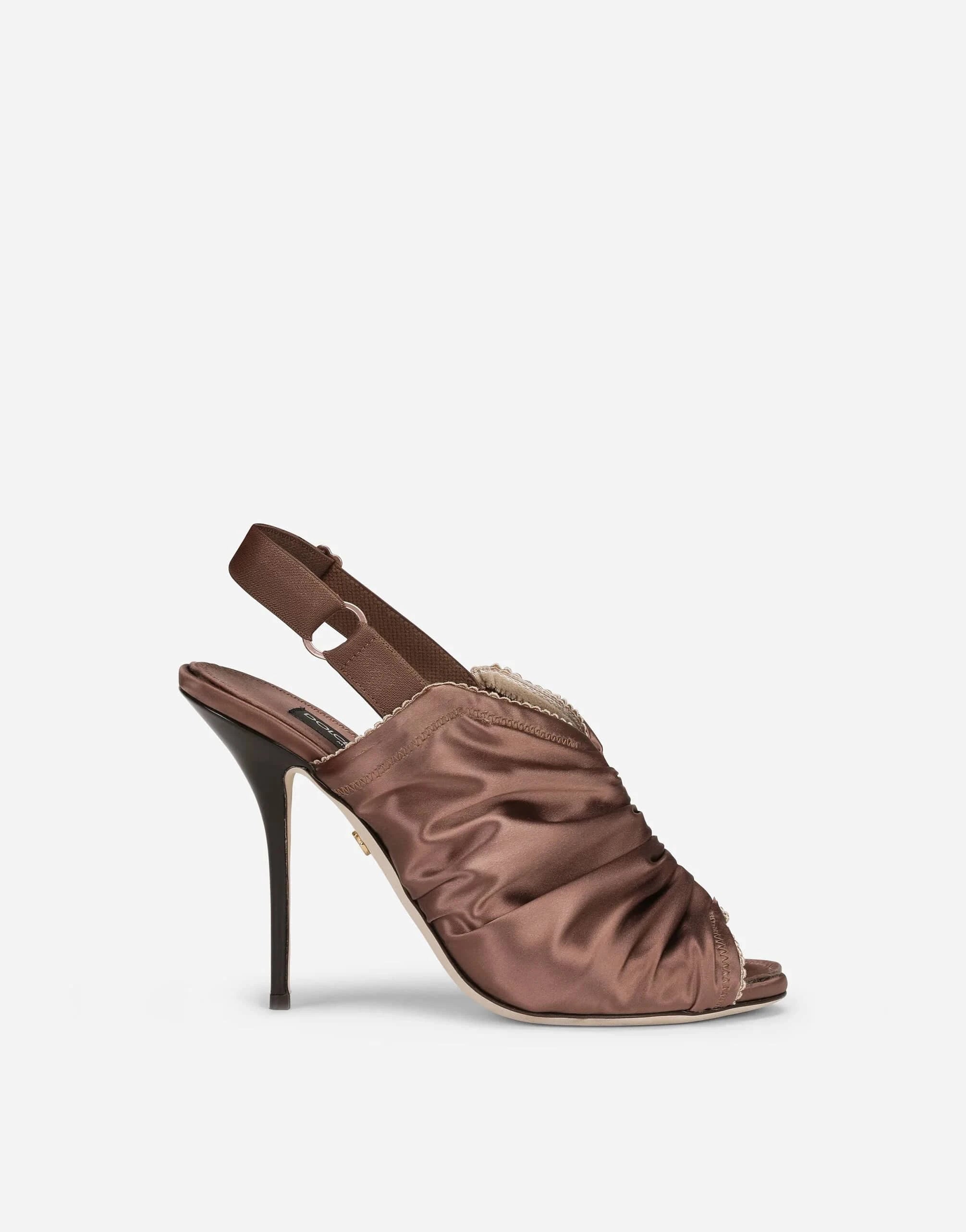 Dolce & Gabbana Satin Corset-Style Slingbacks