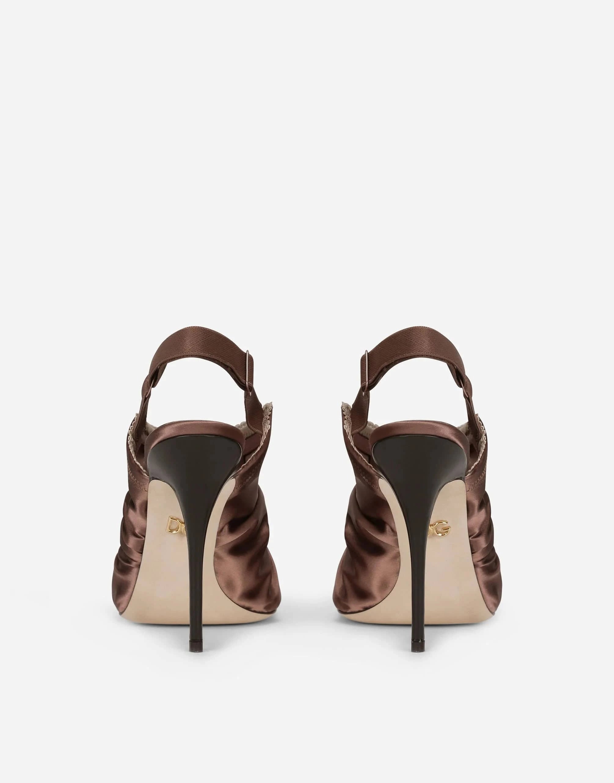 Dolce & Gabbana Satin Corset-Style Slingbacks
