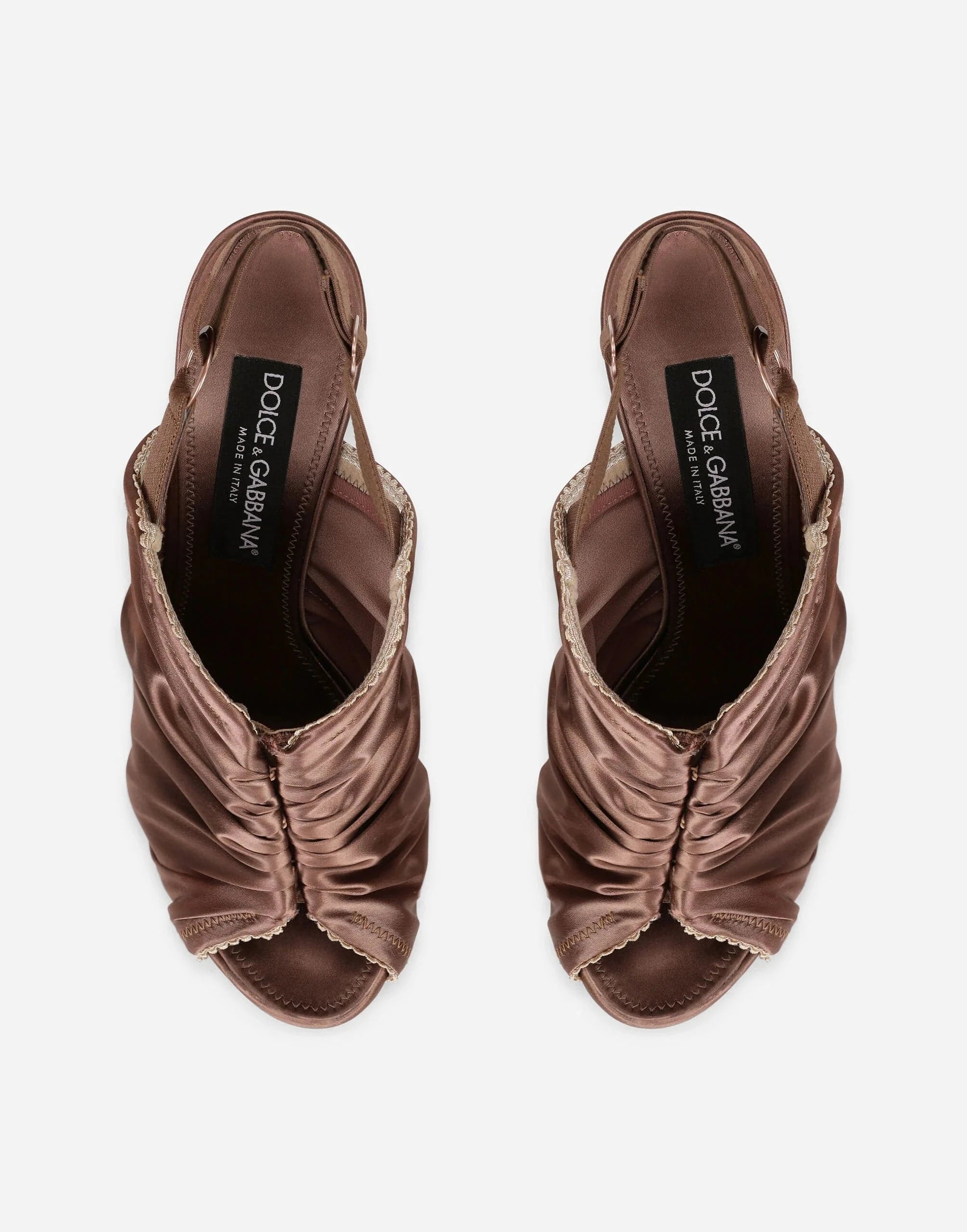 Dolce & Gabbana Satin Corset-Style Slingbacks