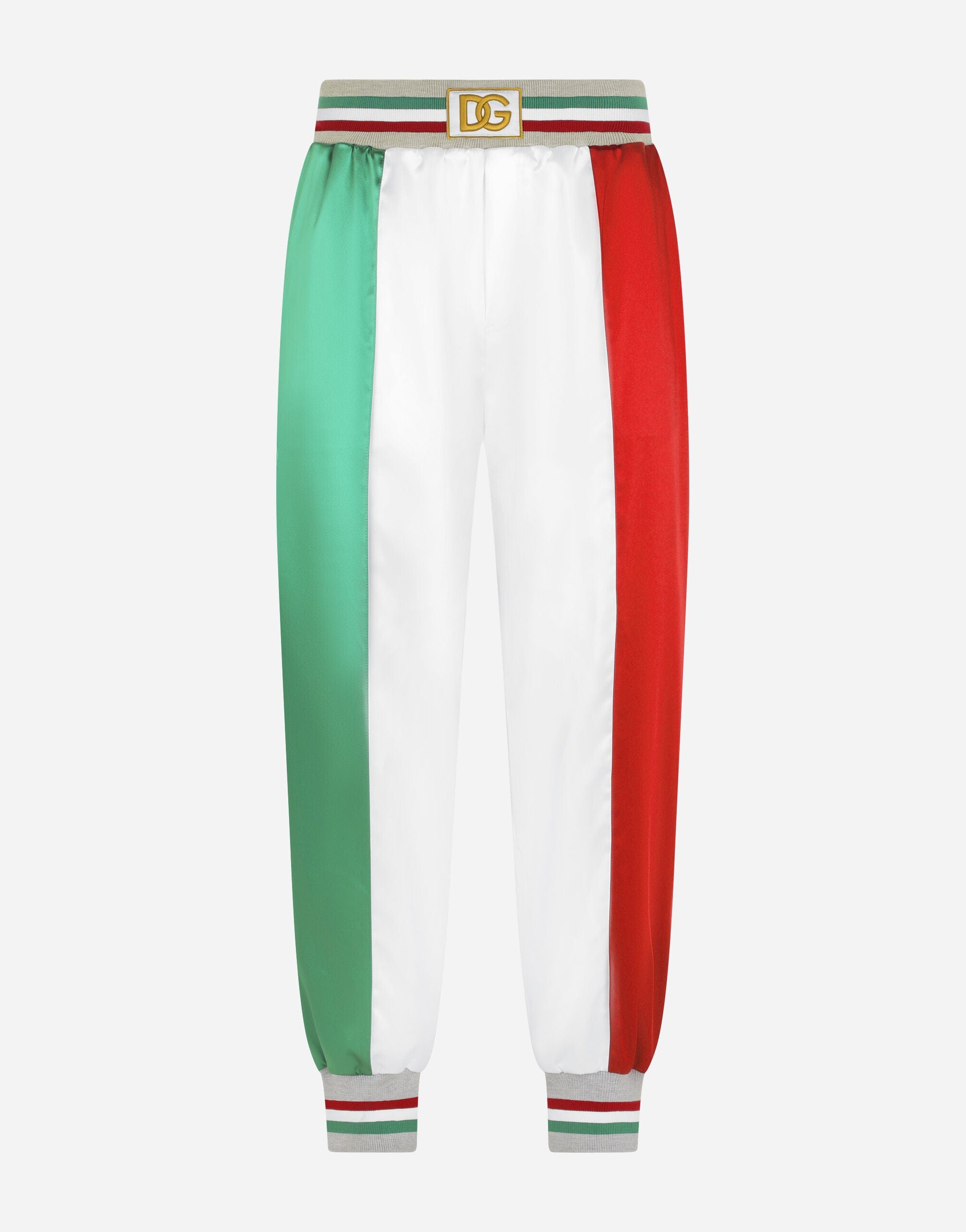 Dolce & Gabbana Satin Jogging Pants With DG Patch