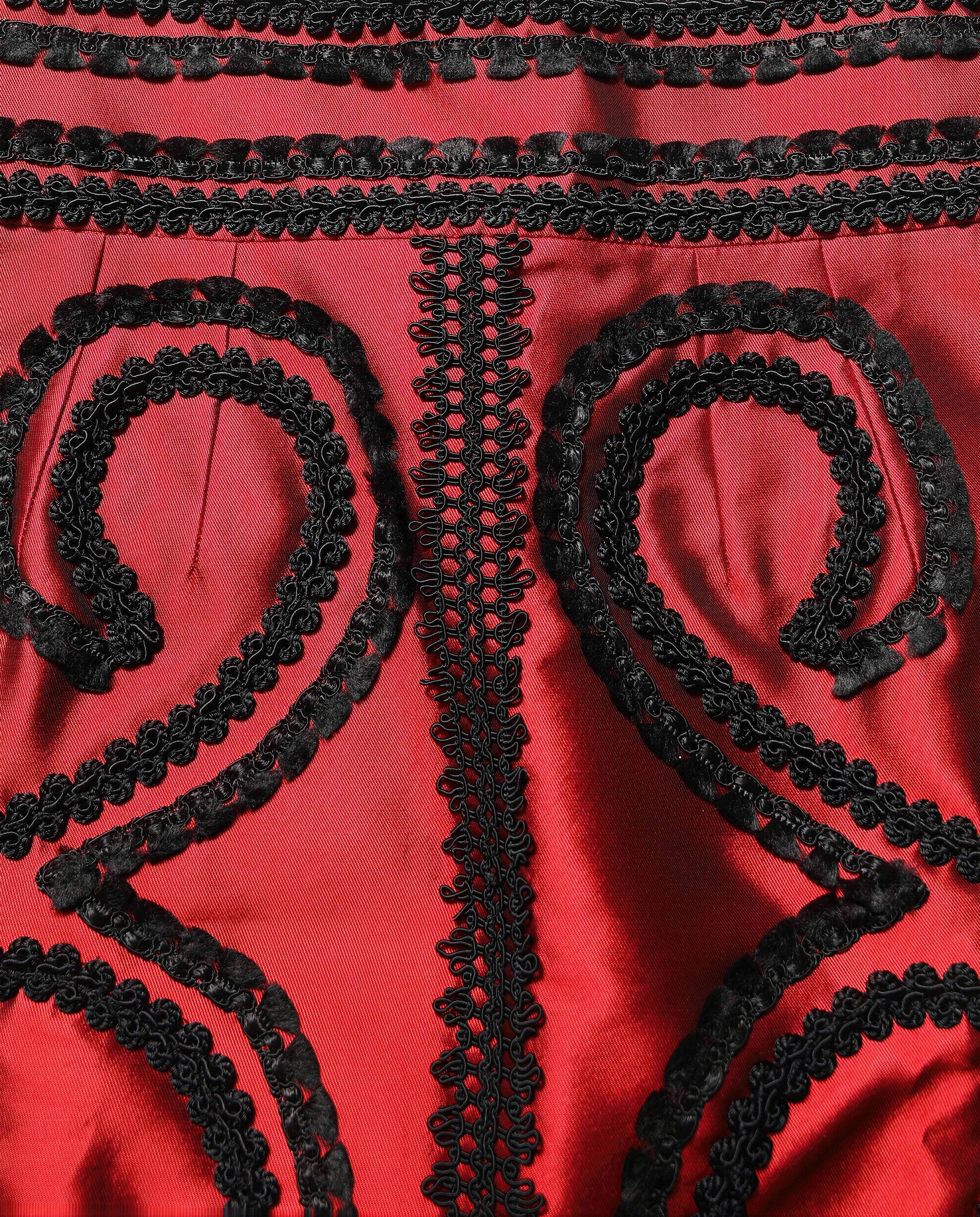Dolce & Gabbana Dolce & Gabbana Satin Mini Skirt with Black Trim