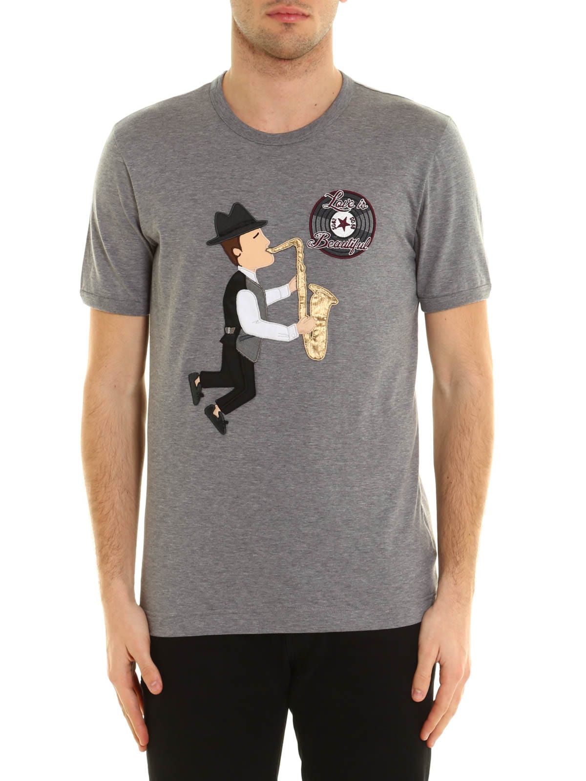 Dolce & Gabbana Saxophonist Embroidery T-Shirt