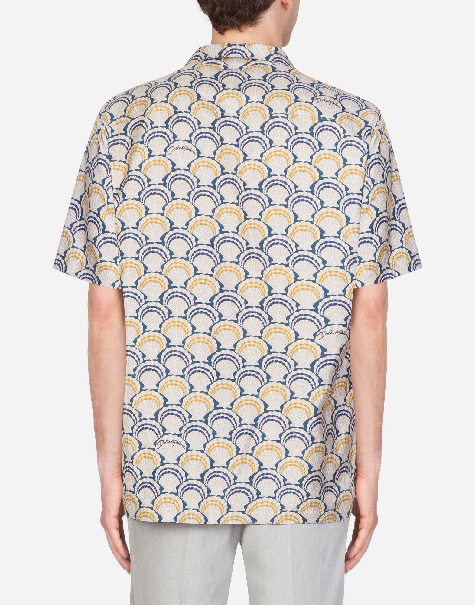Dolce & Gabbana Scallop Shell-Print Hawaii Shirt