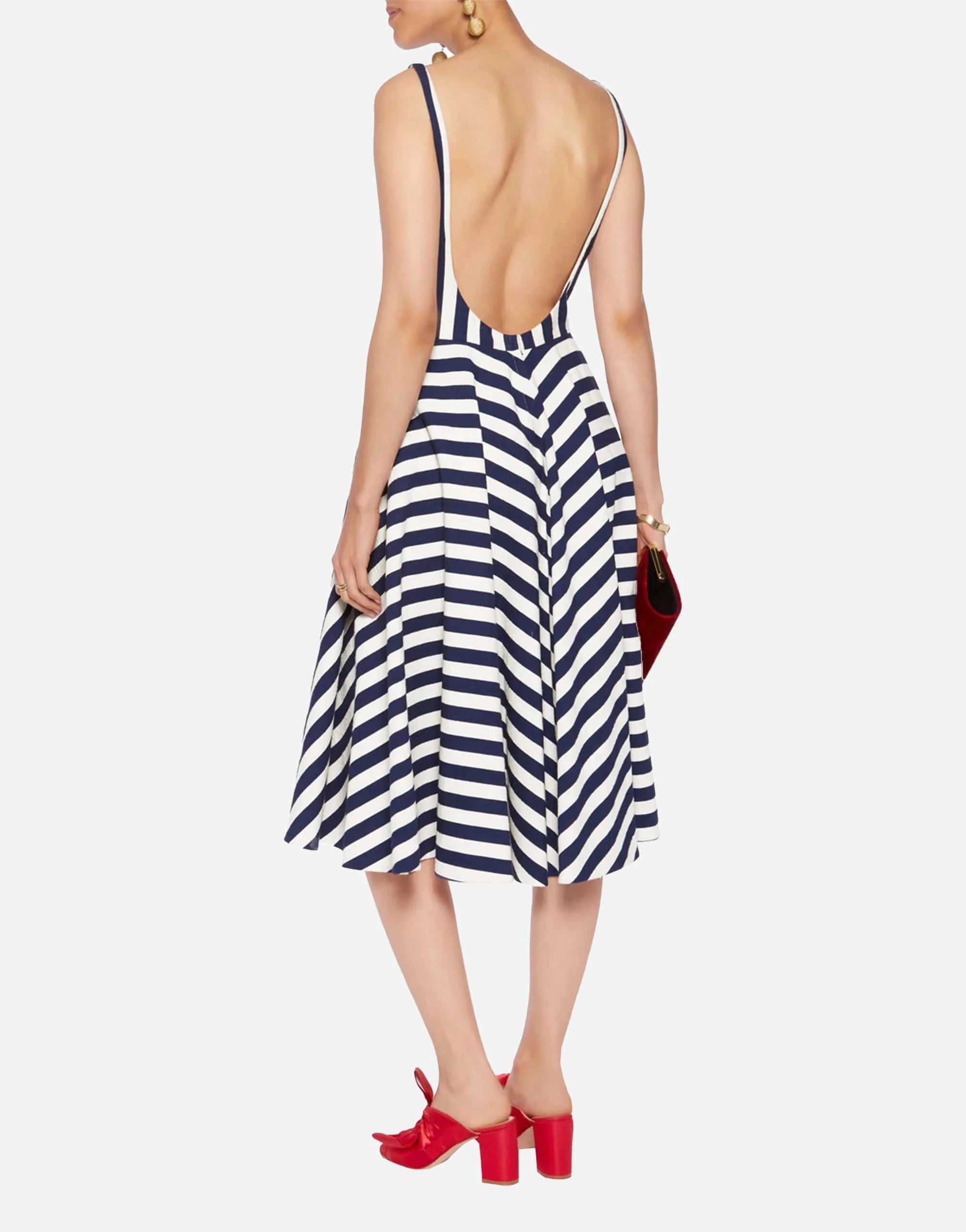 Dolce & Gabbana Seaside-Embellished Striped Dress