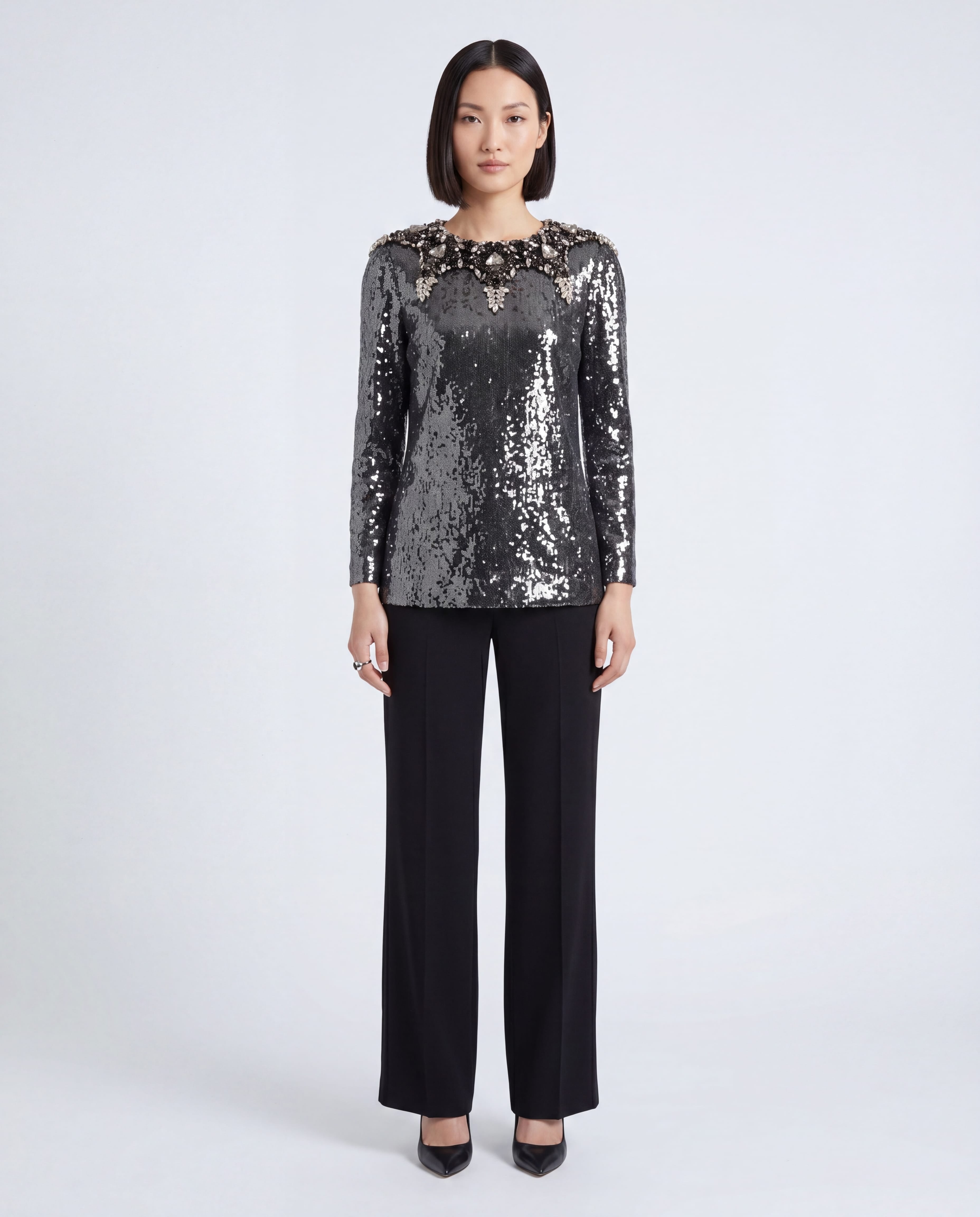 Dolce & Gabbana Sequin Embellished Long Sleeve Top - alternate view