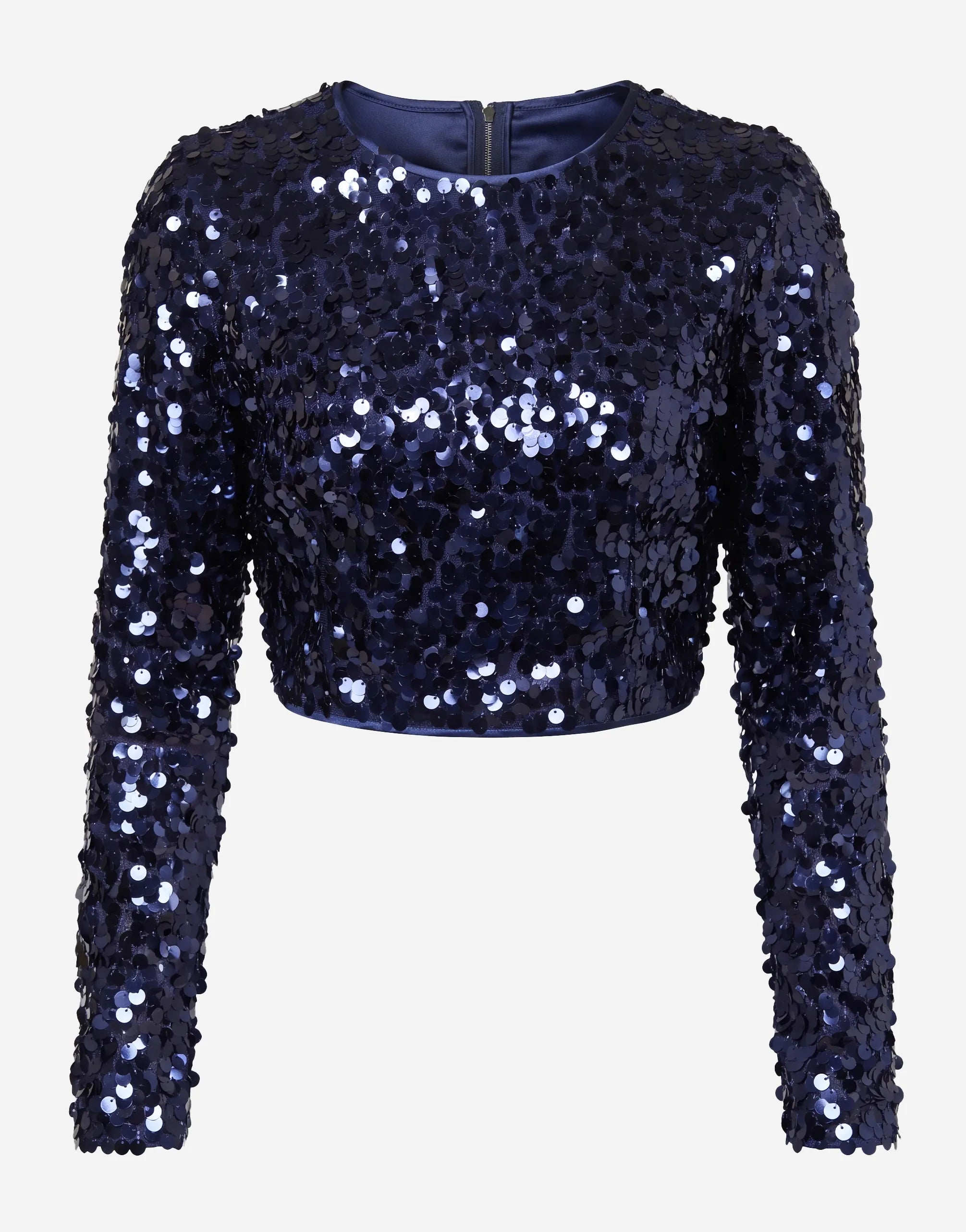 Dolce & Gabbana Dolce & Gabbana Sequin Long Sleeve Crop Top