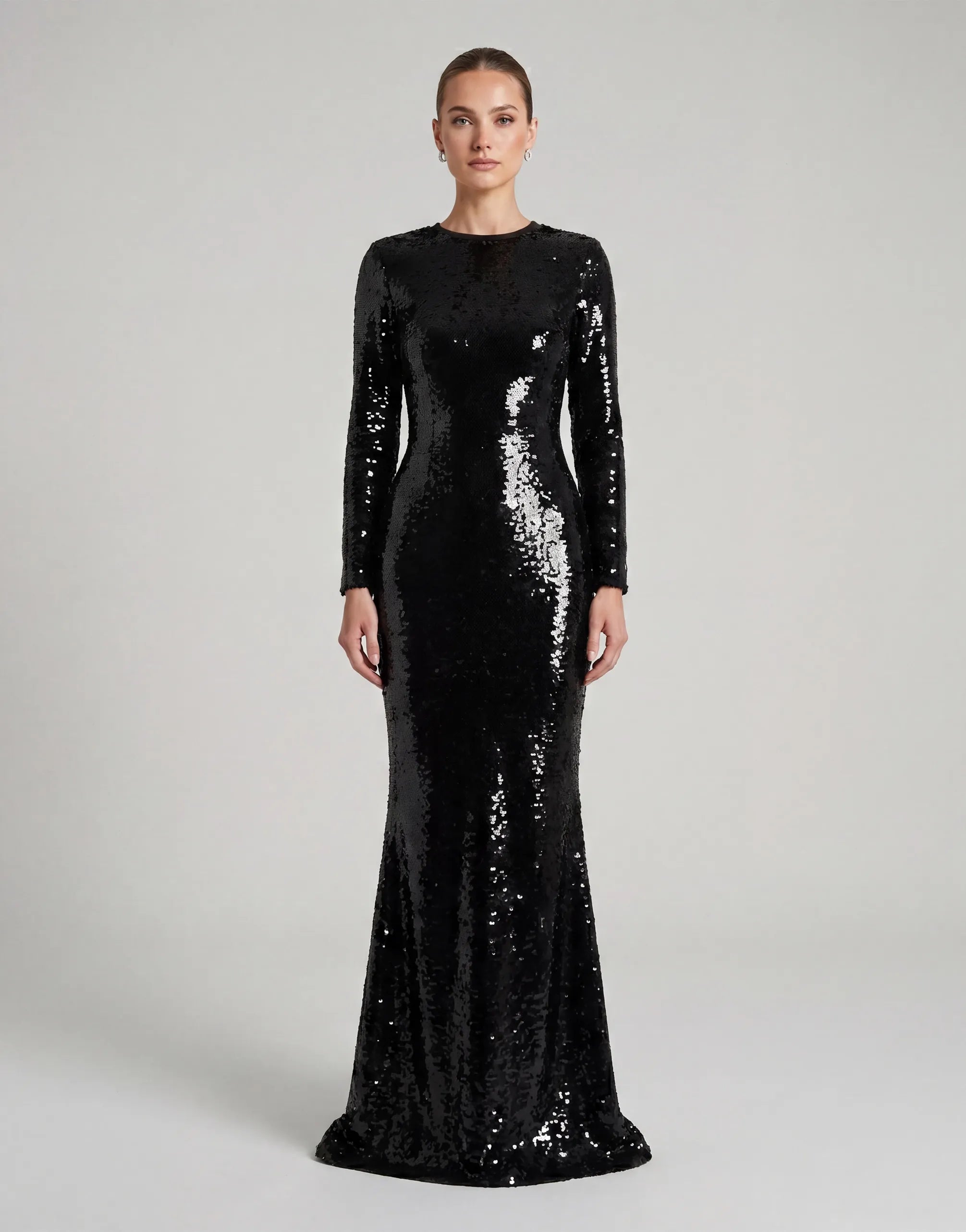 Dolce & Gabbana Sequin Long Sleeve Maxi Dress - alternate view