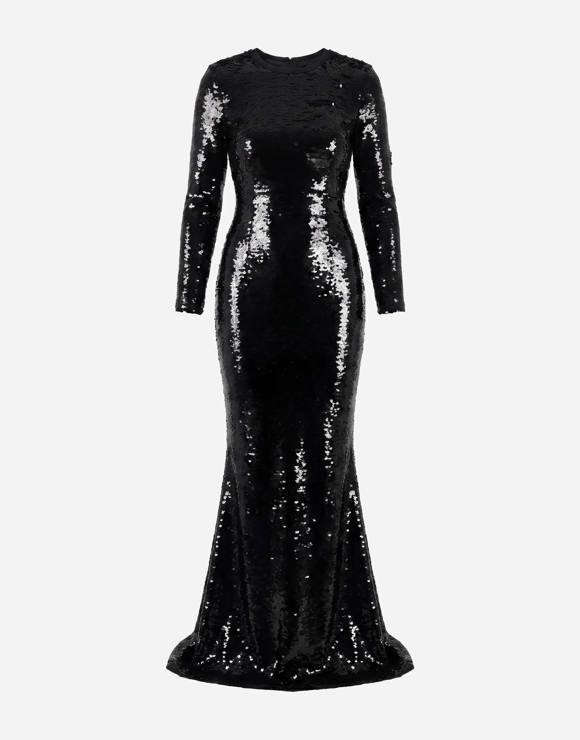 Dolce & Gabbana Sequin Long Sleeve Maxi Dress