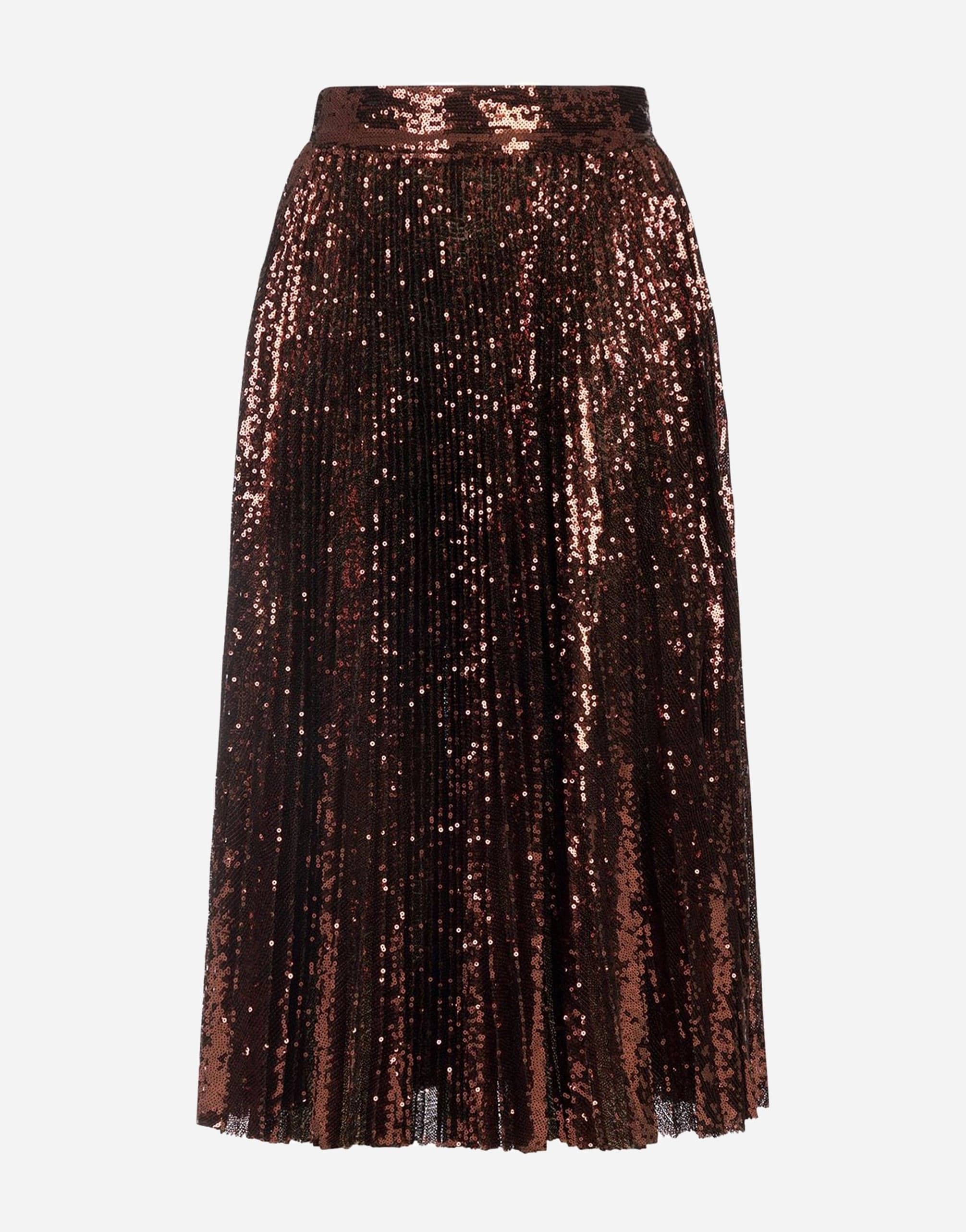 Dolce & Gabbana Sequin Plissé Midi Skirt