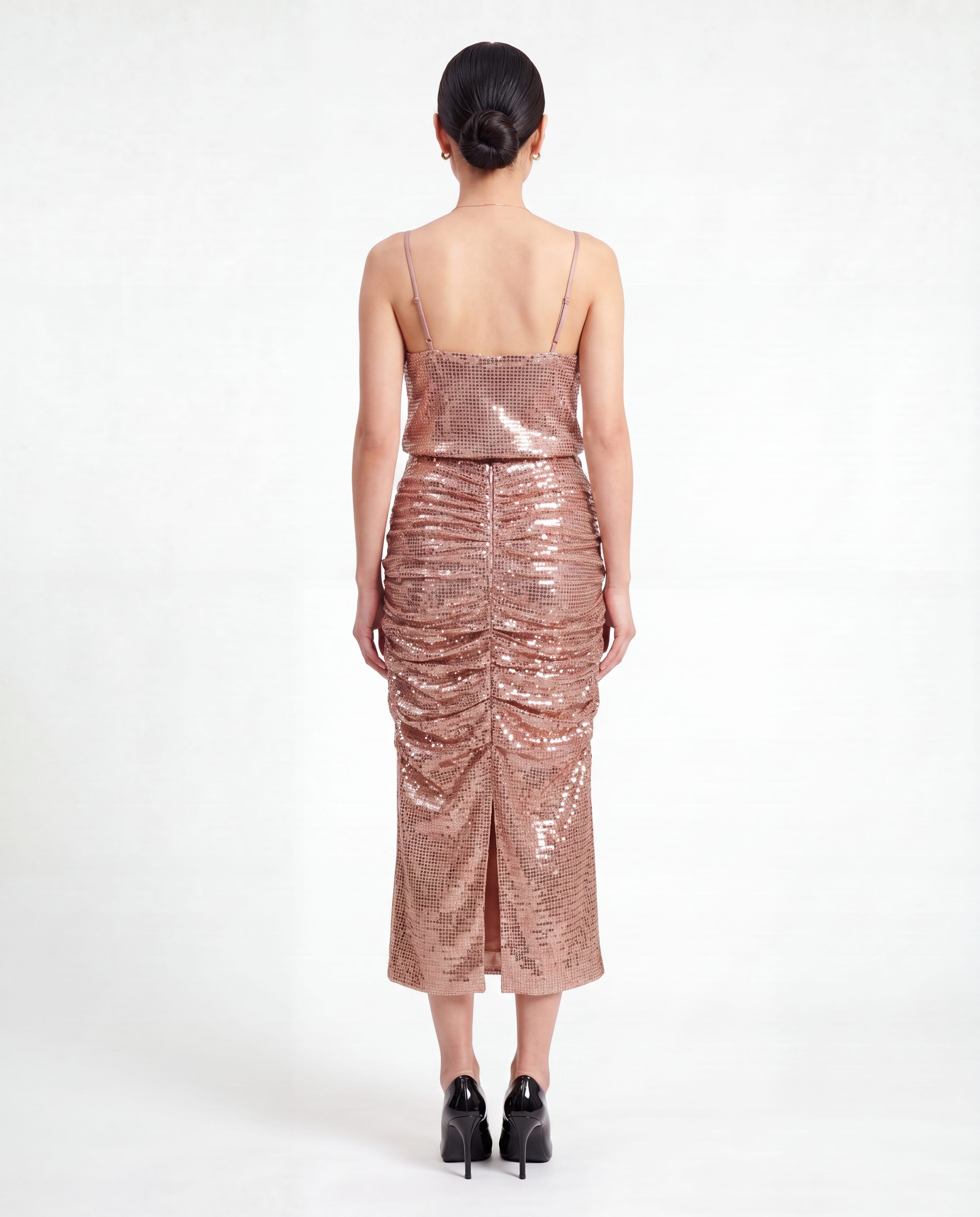 Dolce & Gabbana Dolce & Gabbana Sequin Ruched Midi Skirt