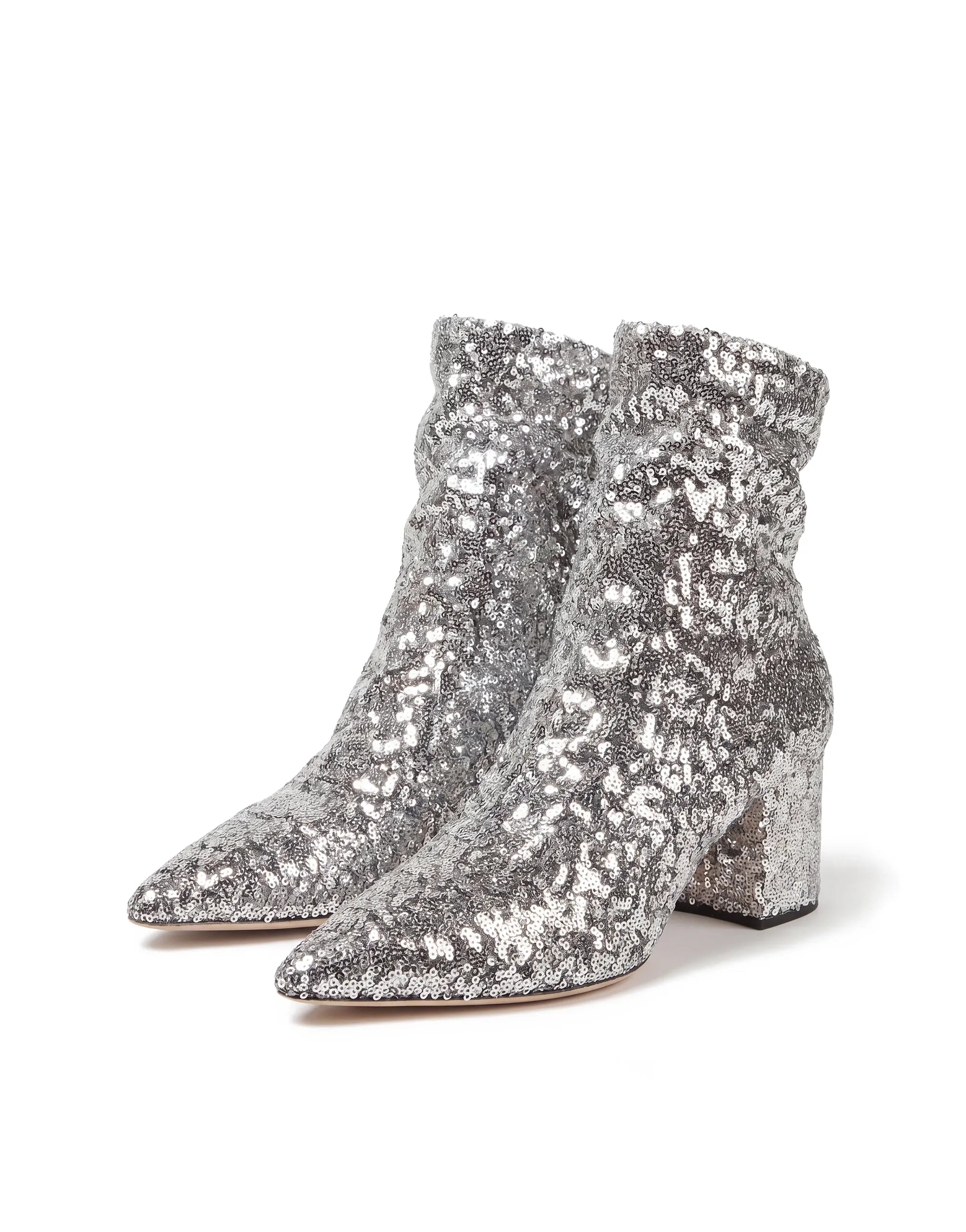Sequin Slouch Ankle Boots - alternate view