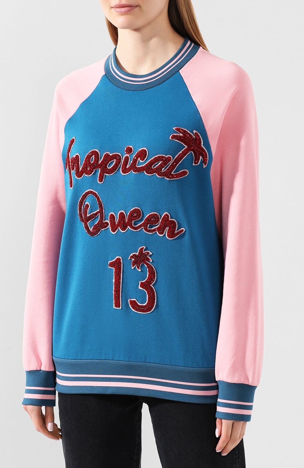 Sequined Cotton Sweatshirt