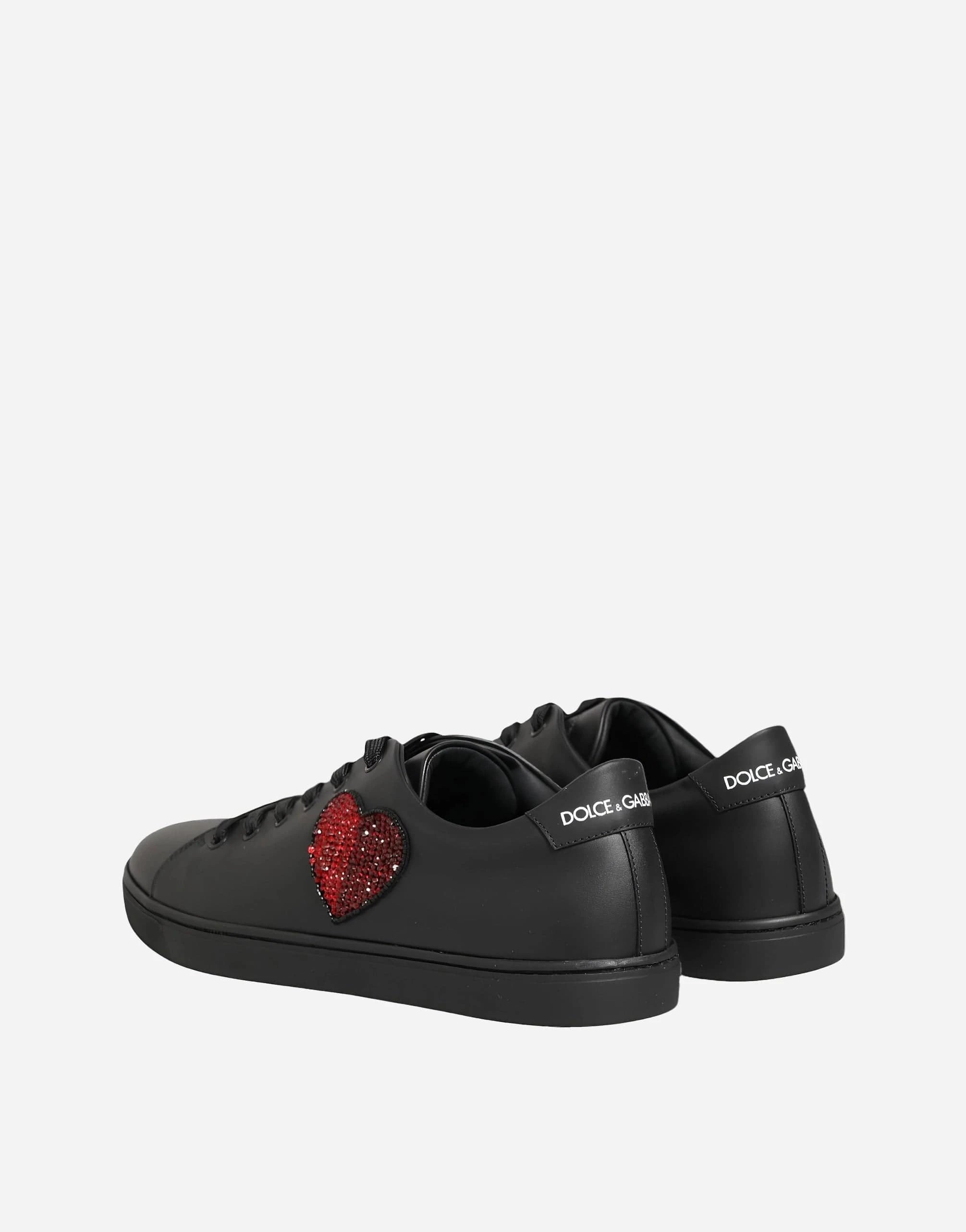 Dolce & Gabbana Sequined Heart-Patch Sneakers