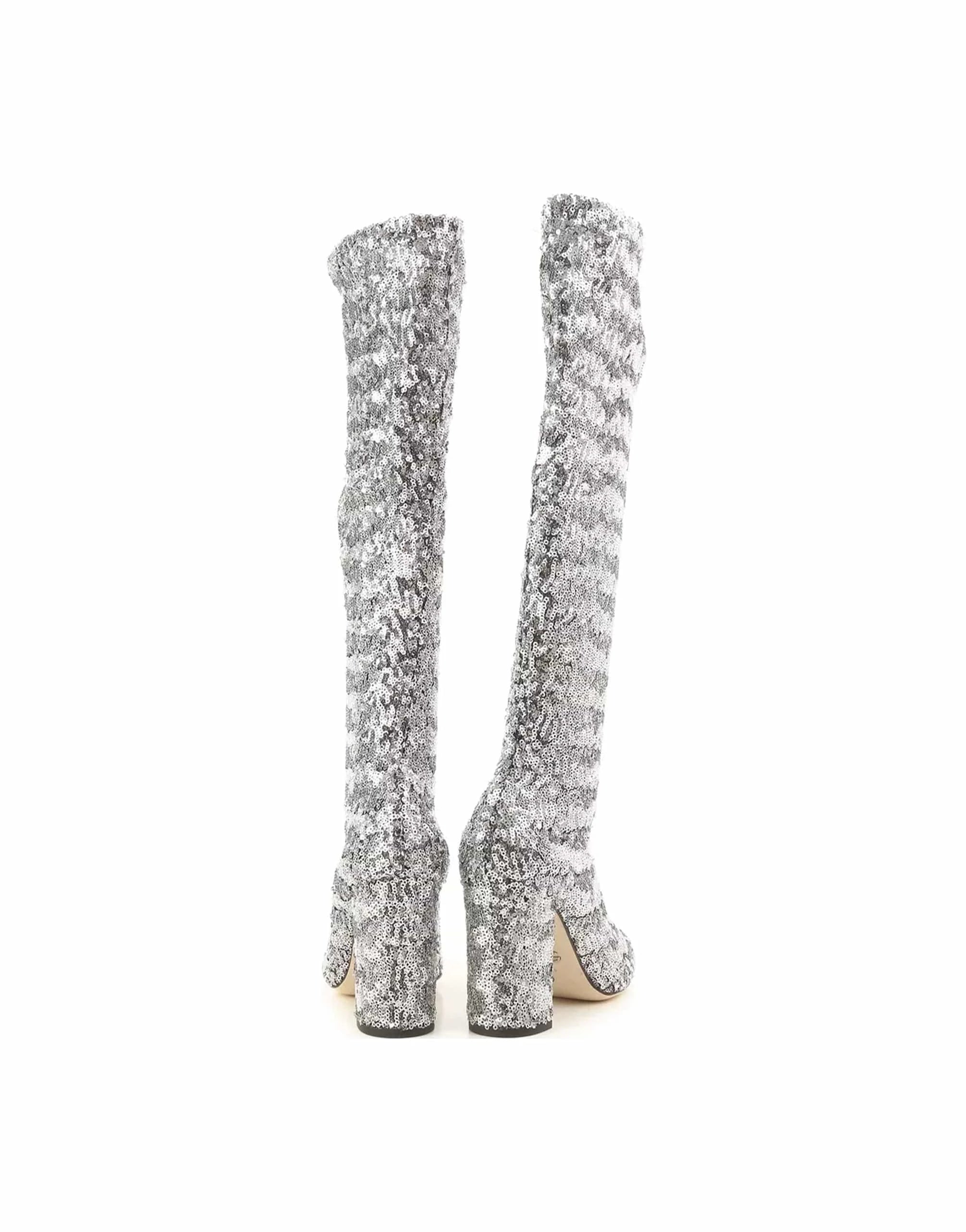 Dolce & Gabbana Sequined Over-The-Knee-Boots